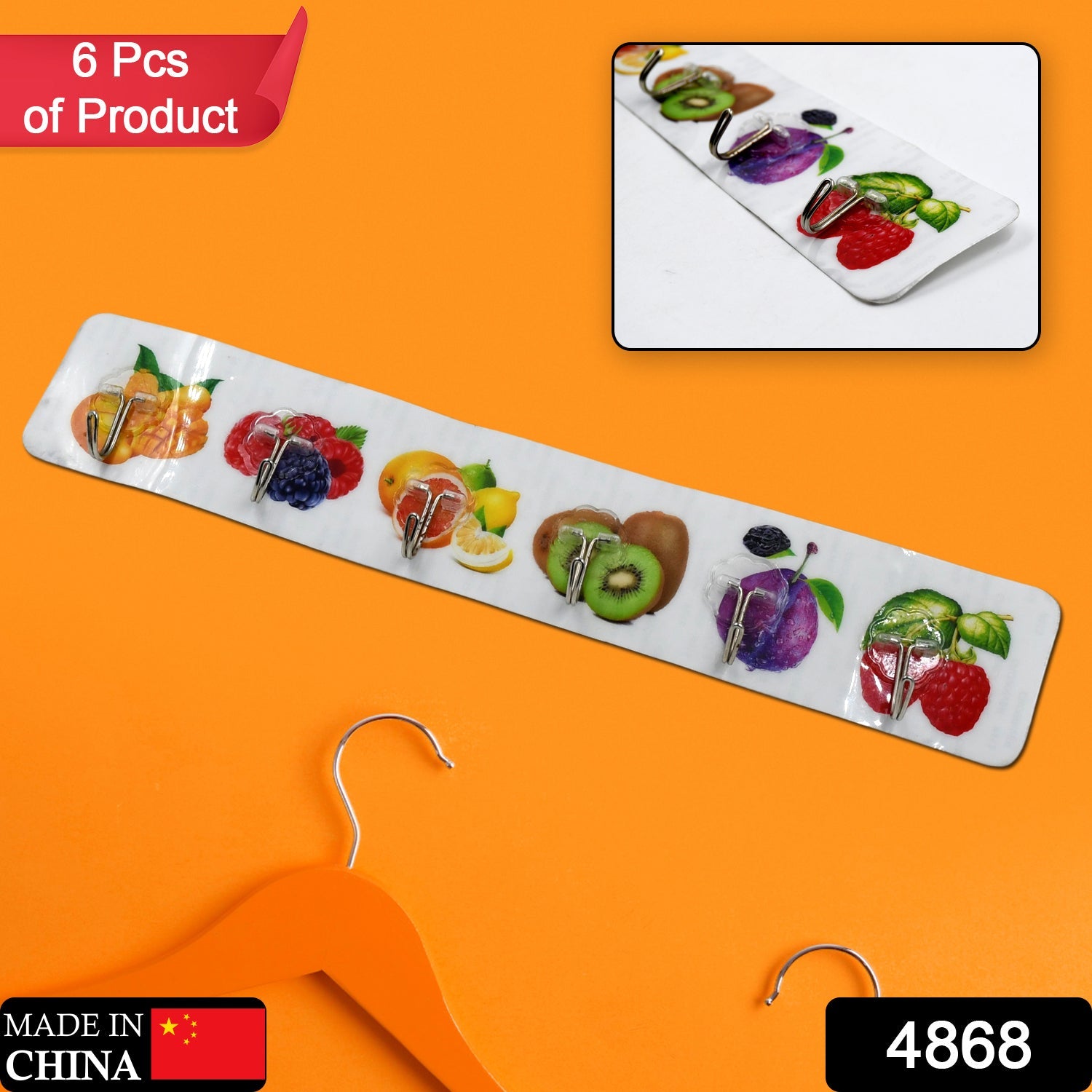 Transparent Adhesive Wall Hook – Premium, Strong & Multiuse ( 6pc ) - view 2