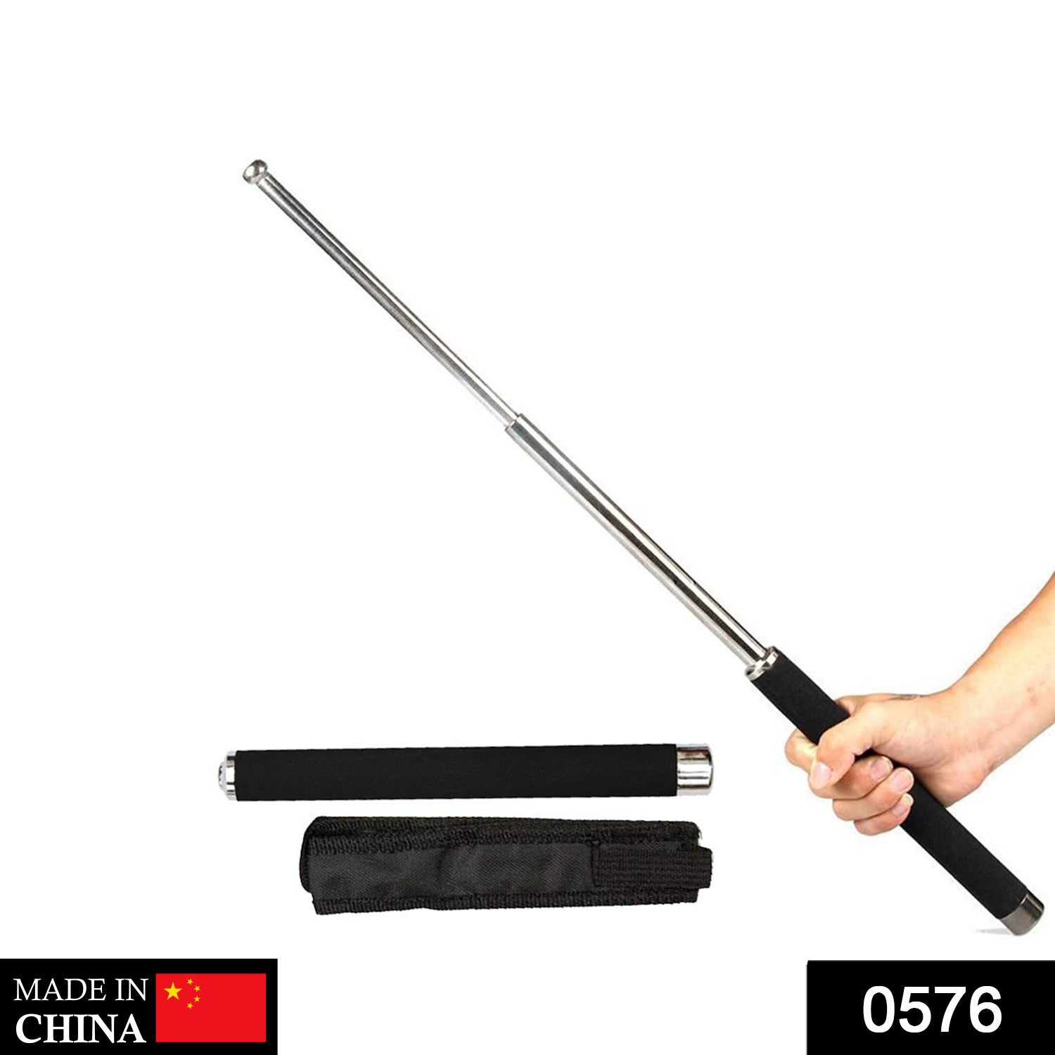 Multi-Function Collapsible Self Defense Stick Extended - view 3