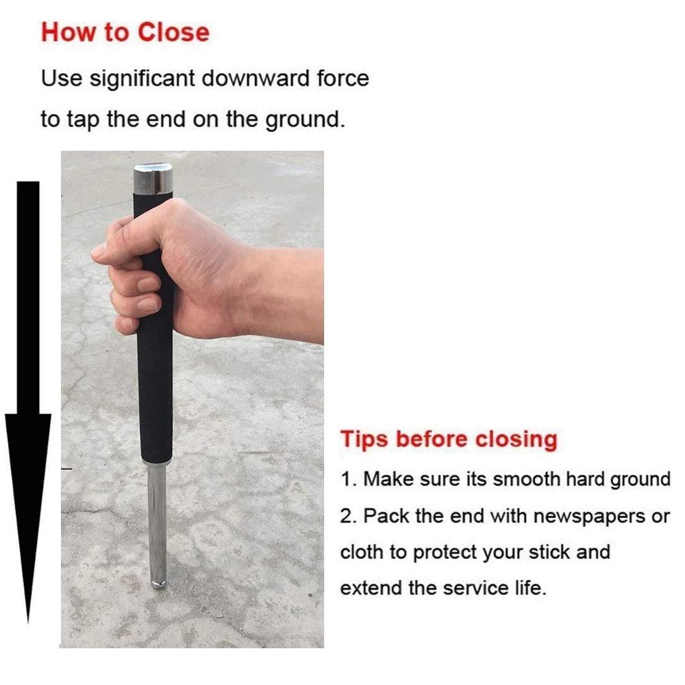 Multi-Function Collapsible Self Defense Stick Extended - view 7