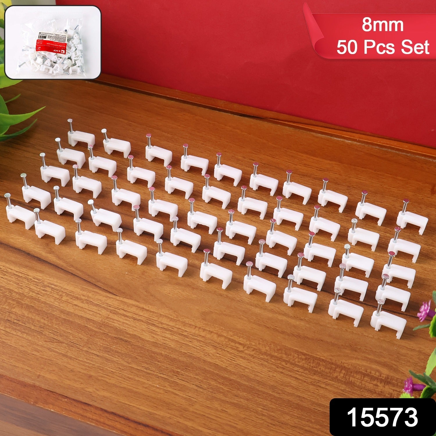 8mm Nail Cable Clips Set (50 Pc) - view 2