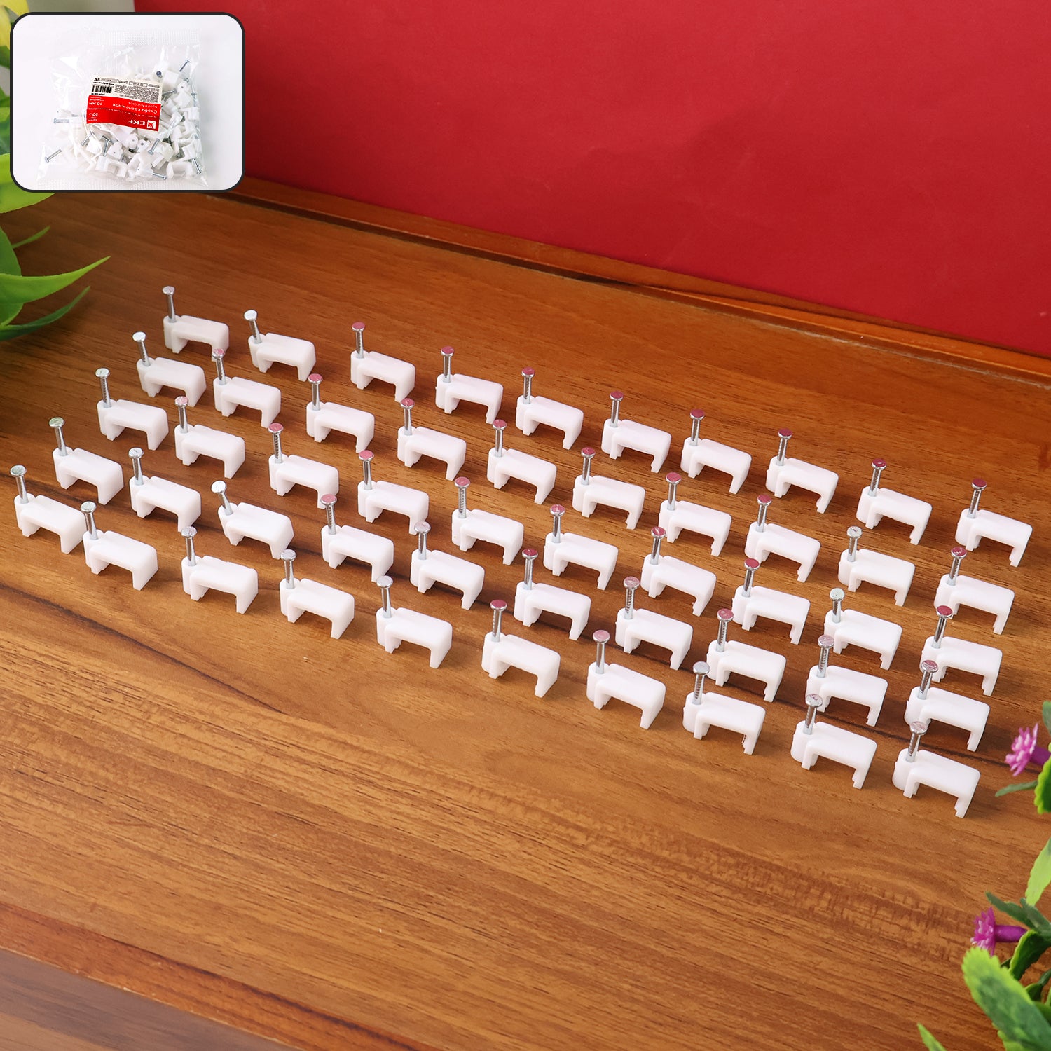 8mm Nail Cable Clips Set (50 Pc) - view 3