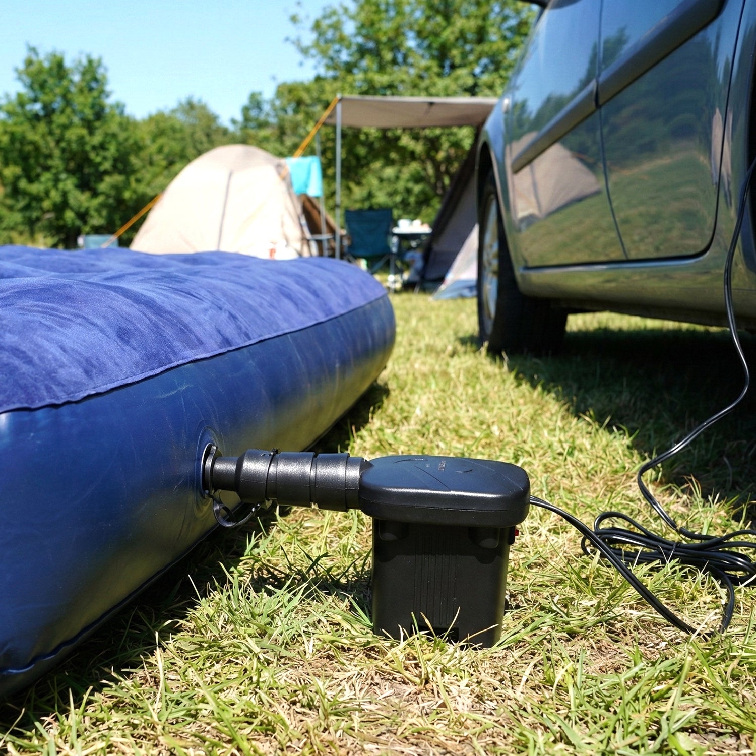 Portable Electric Air Pump Inflator Set with Car Charging Adapter (1 Set) - view 2