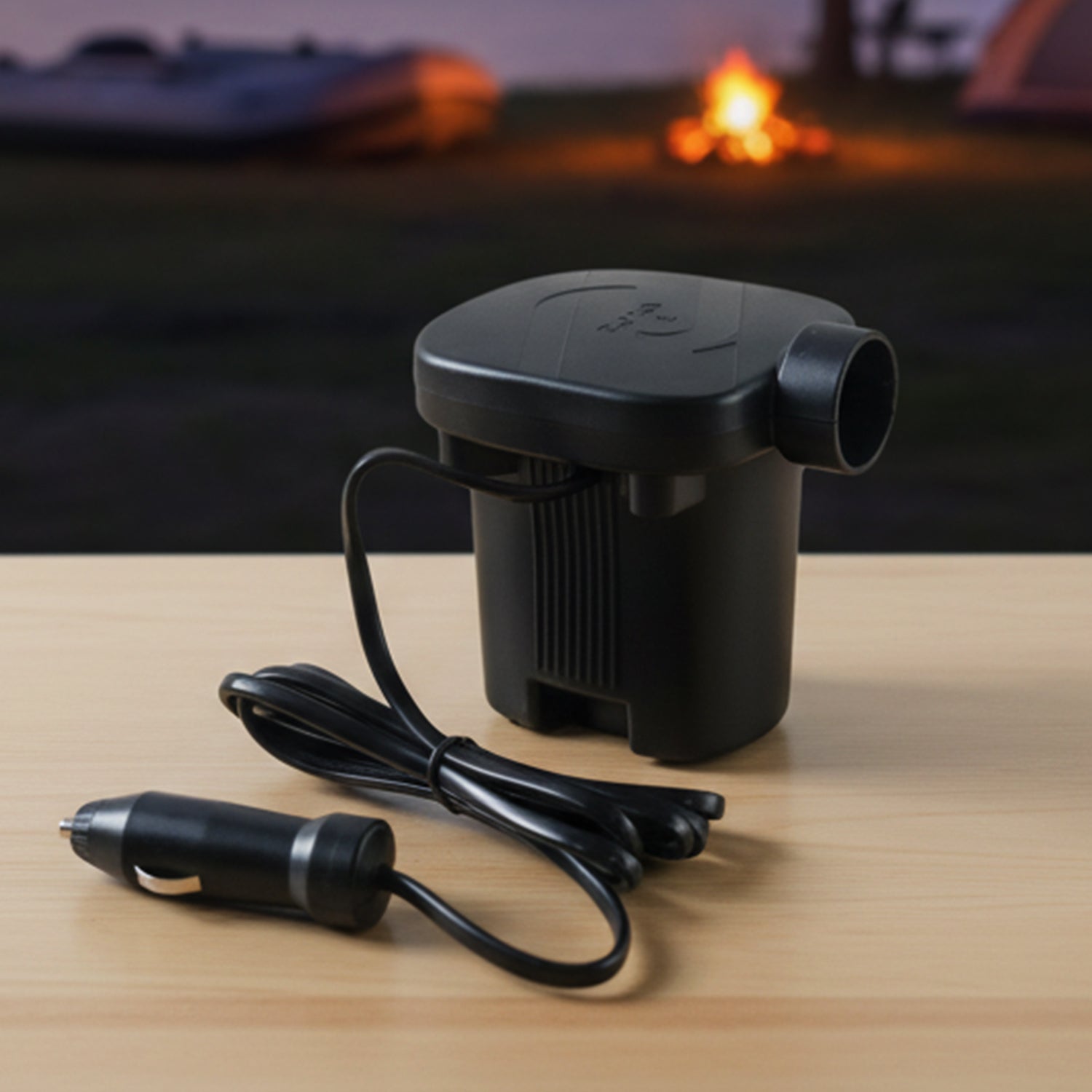 Portable Electric Air Pump Inflator Set with Car Charging Adapter (1 Set) - view 4