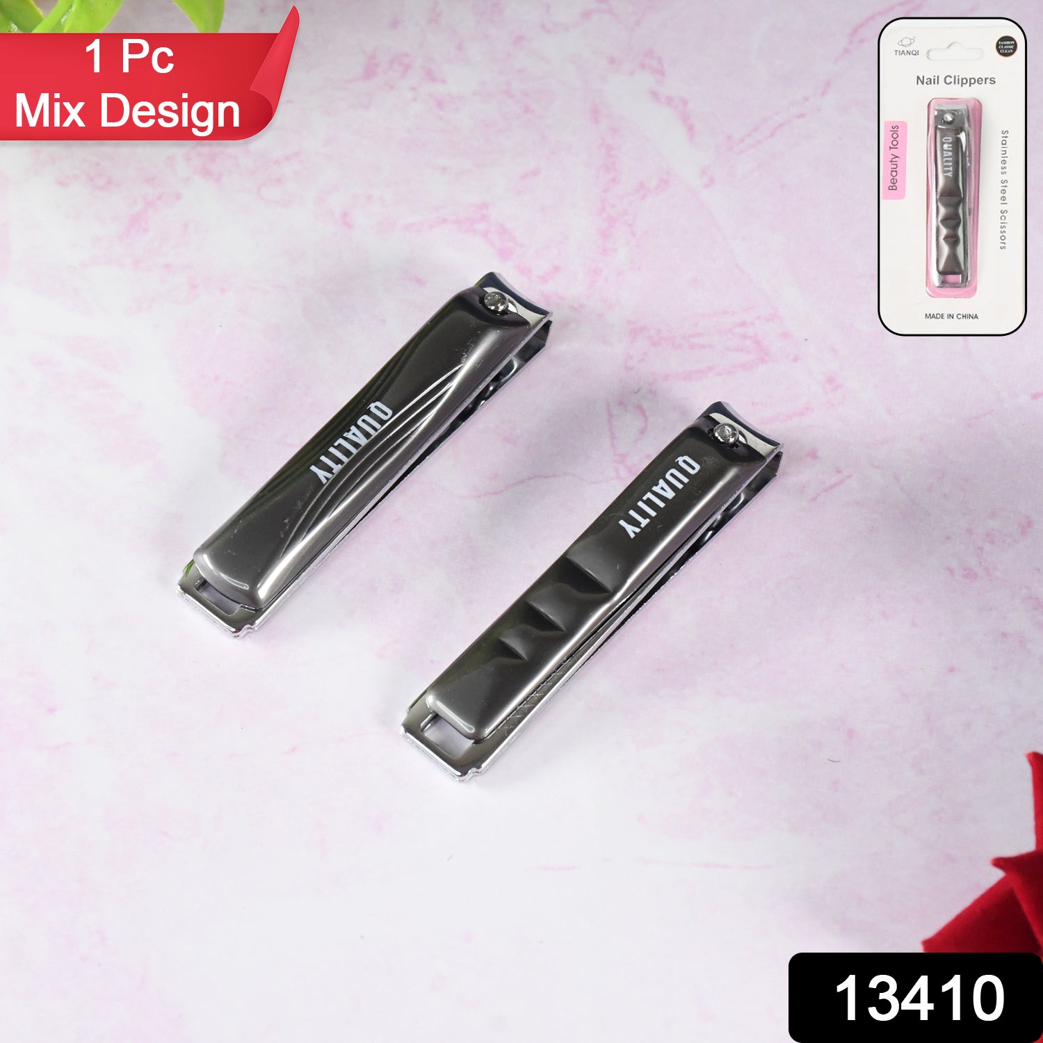 Stainless Steel Folding Portable Large Nail Clippers with Nail File (1 Pc) - view 2