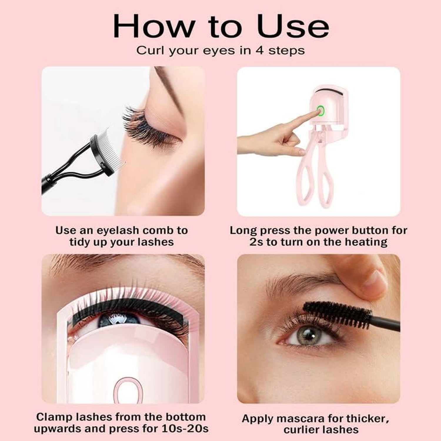 Electric Heated Eyelash Curlers (1 Pc) - view 3