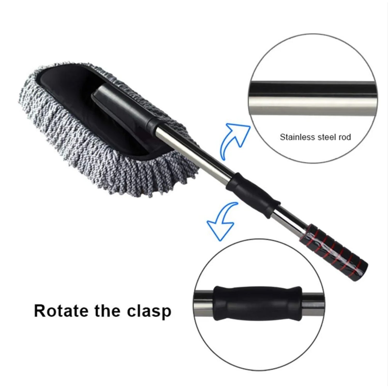Car Duster, Long Retractable / Soft / Non-Slip / Handle - view 4