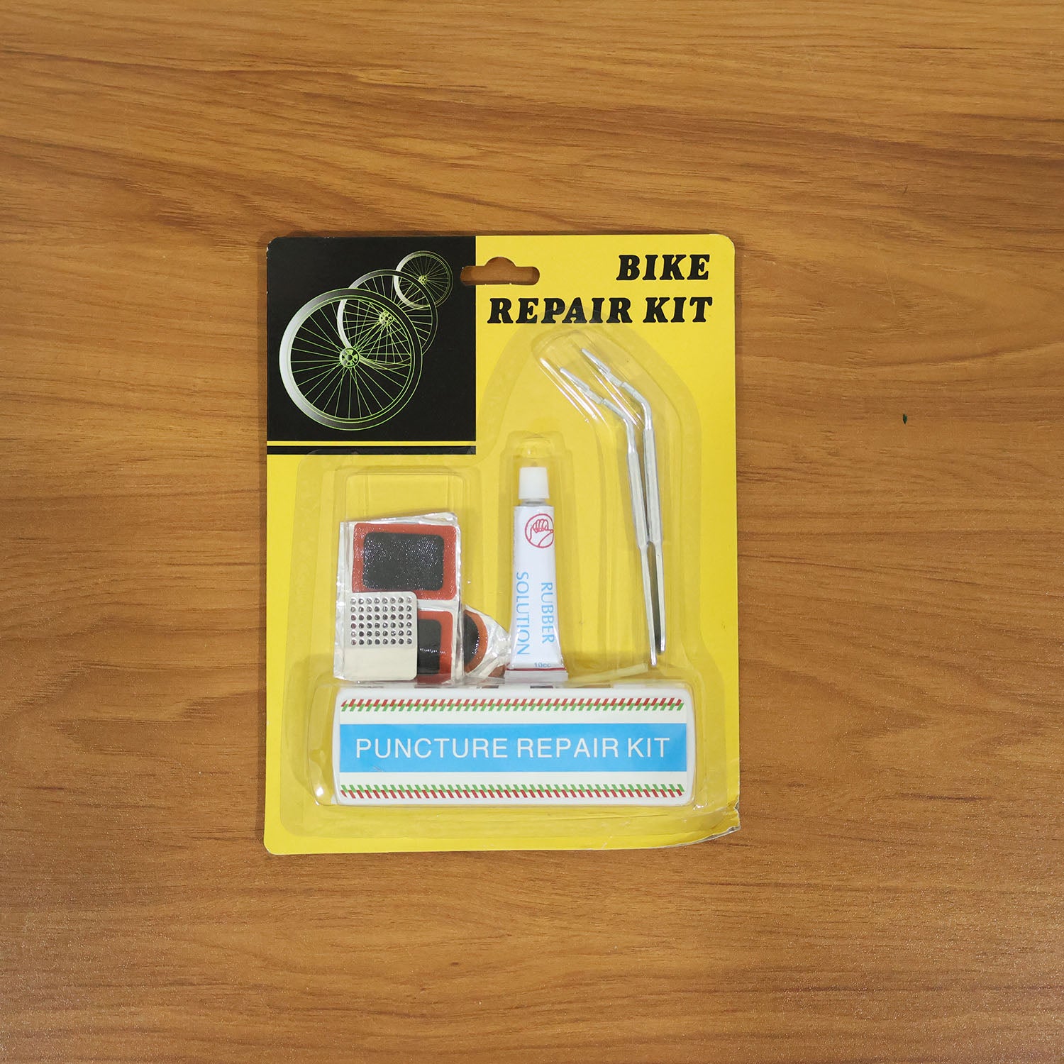 Bicycle Tire Repair Kit – Portable Puncture Repair Set with Adhesive (1 Set / Mix Design) - view 7