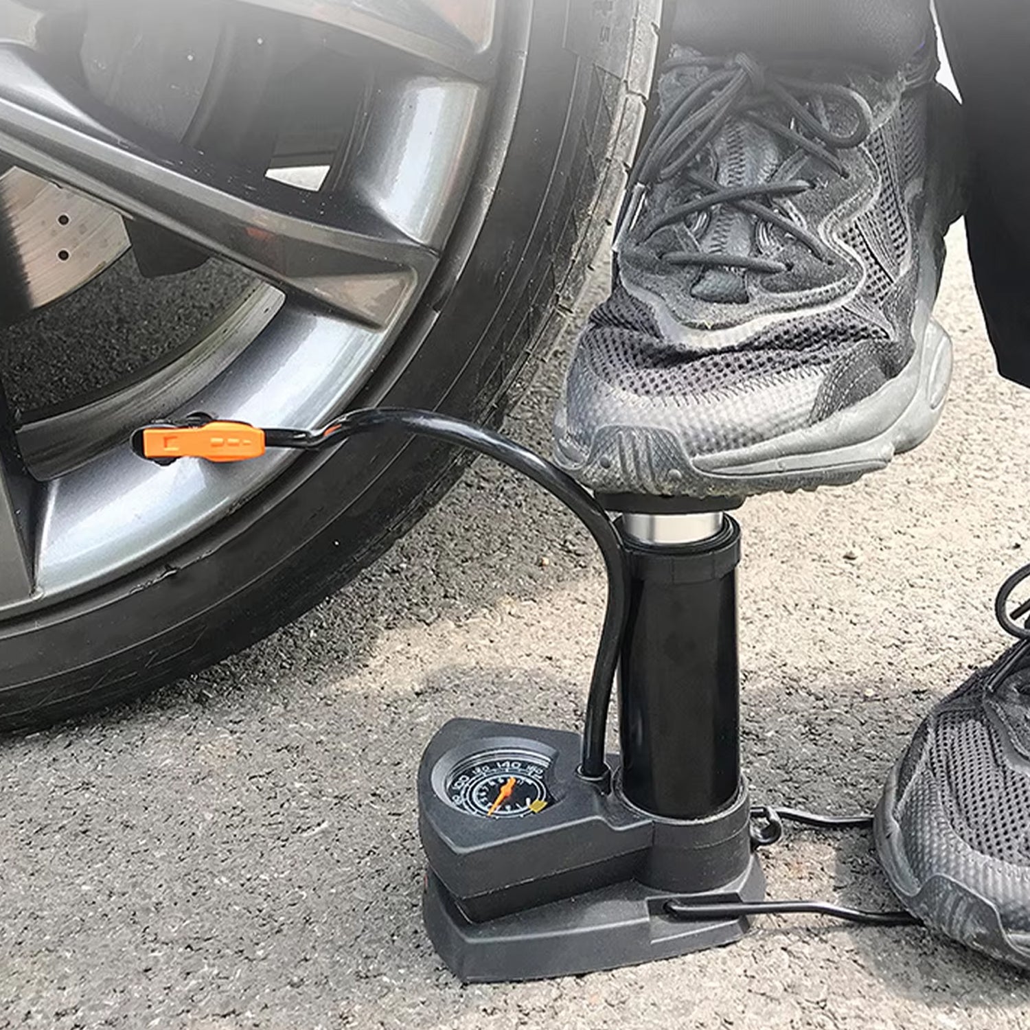 Portable Mini Bike Pump / Cycle Pump Foot (1 Pc) - view 7