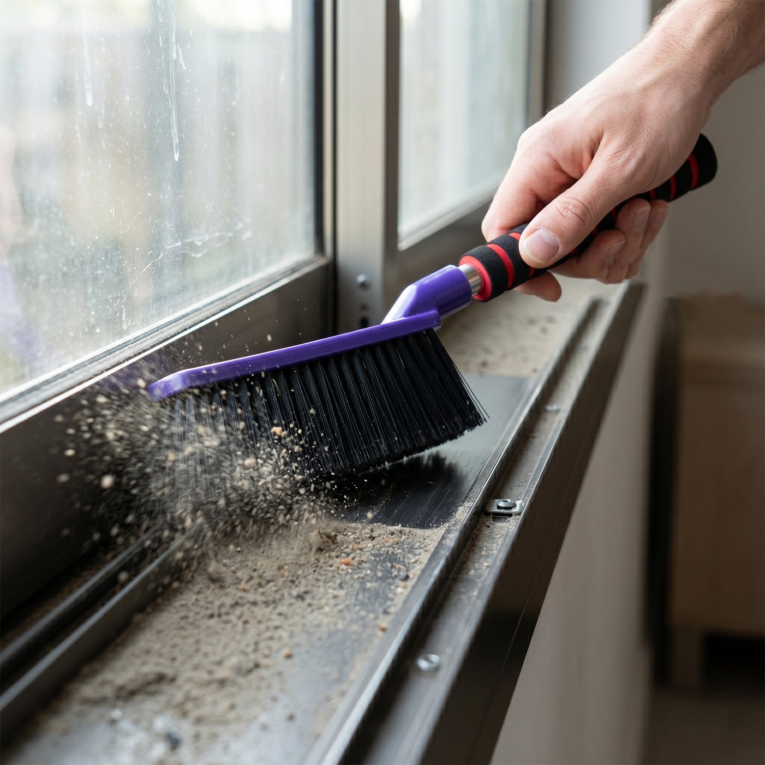 2 In 1 Multipurpose Cleaning Brush with Scraper (1 Pc, 69 Cm Long) - view 3