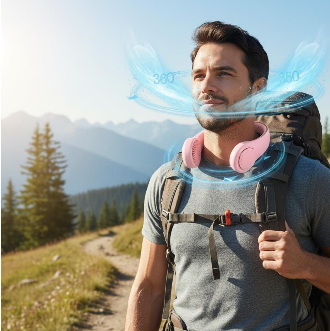 Portable Neck Fan: Holiday Hands Free Bladeless Neck Fan - view 4