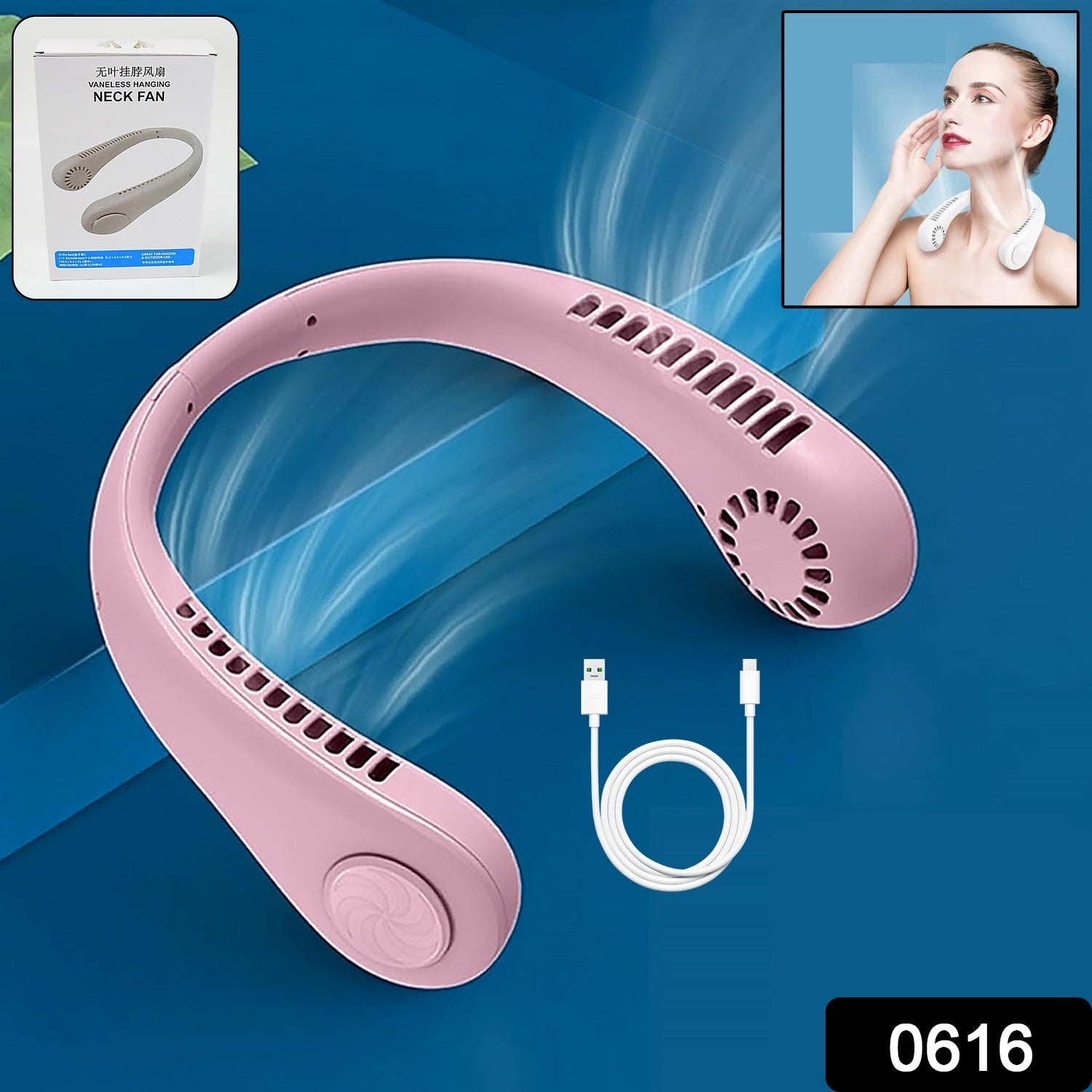 Portable Neck Fan: Holiday Hands Free Bladeless Neck Fan - view 7