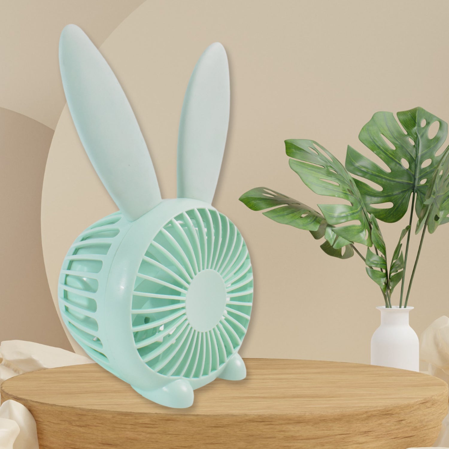 Cute Rabbit USB Desk Fan for Kids & Camping (1 Pc, Plastic, Mist Air) - view 4