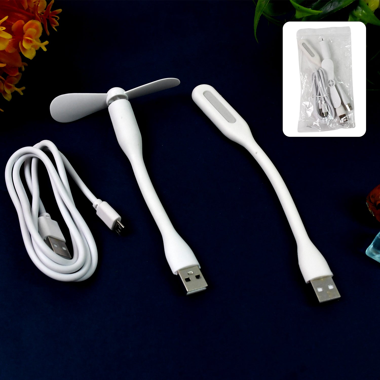 Portable Mini USB Fan, USB Light & Micro USB Cable (3 Pcs Set) - view 6