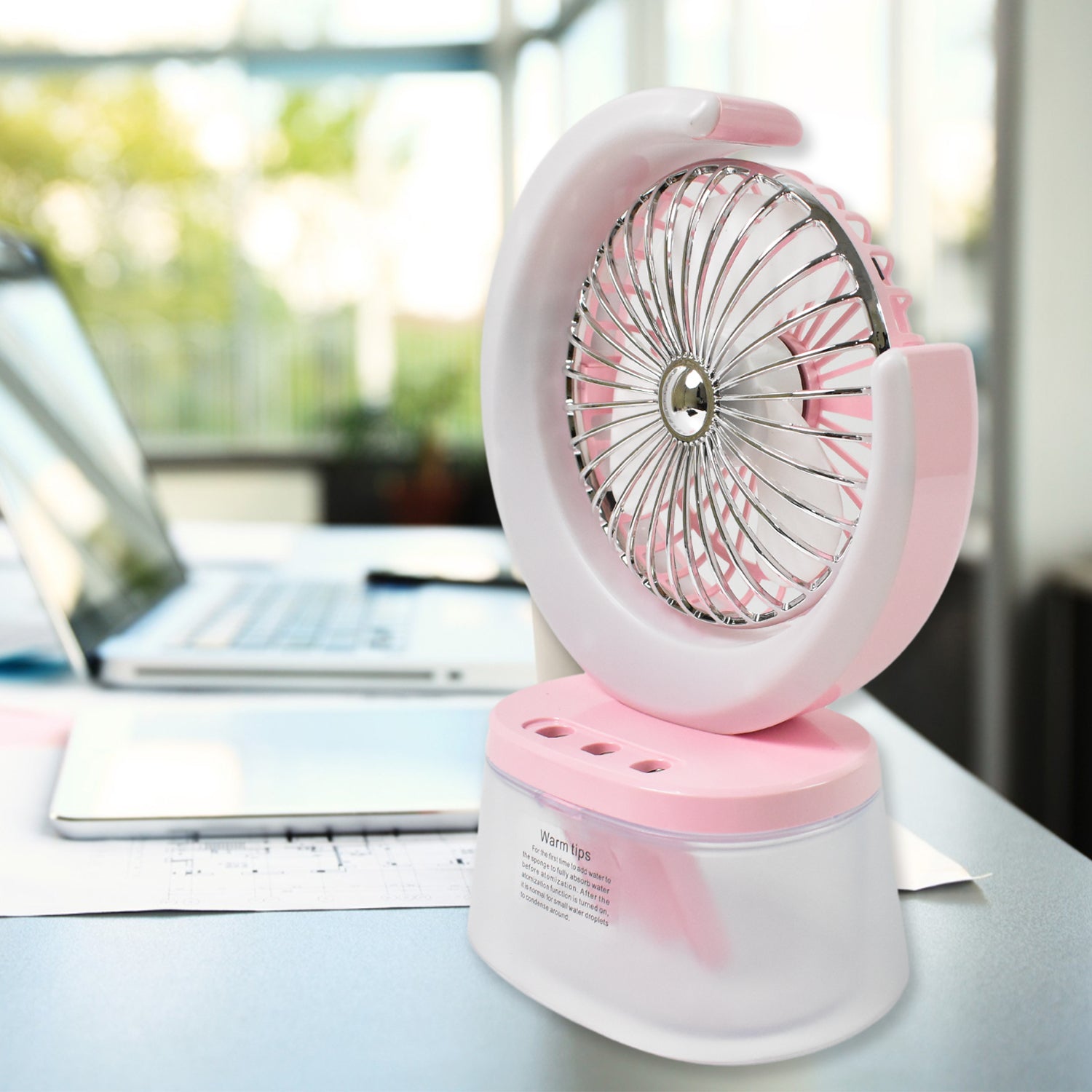 Desktop Fan - Camping Fan LED Light, Humidifying Fan (1 Pc / Plug & Play Fan) - view 3