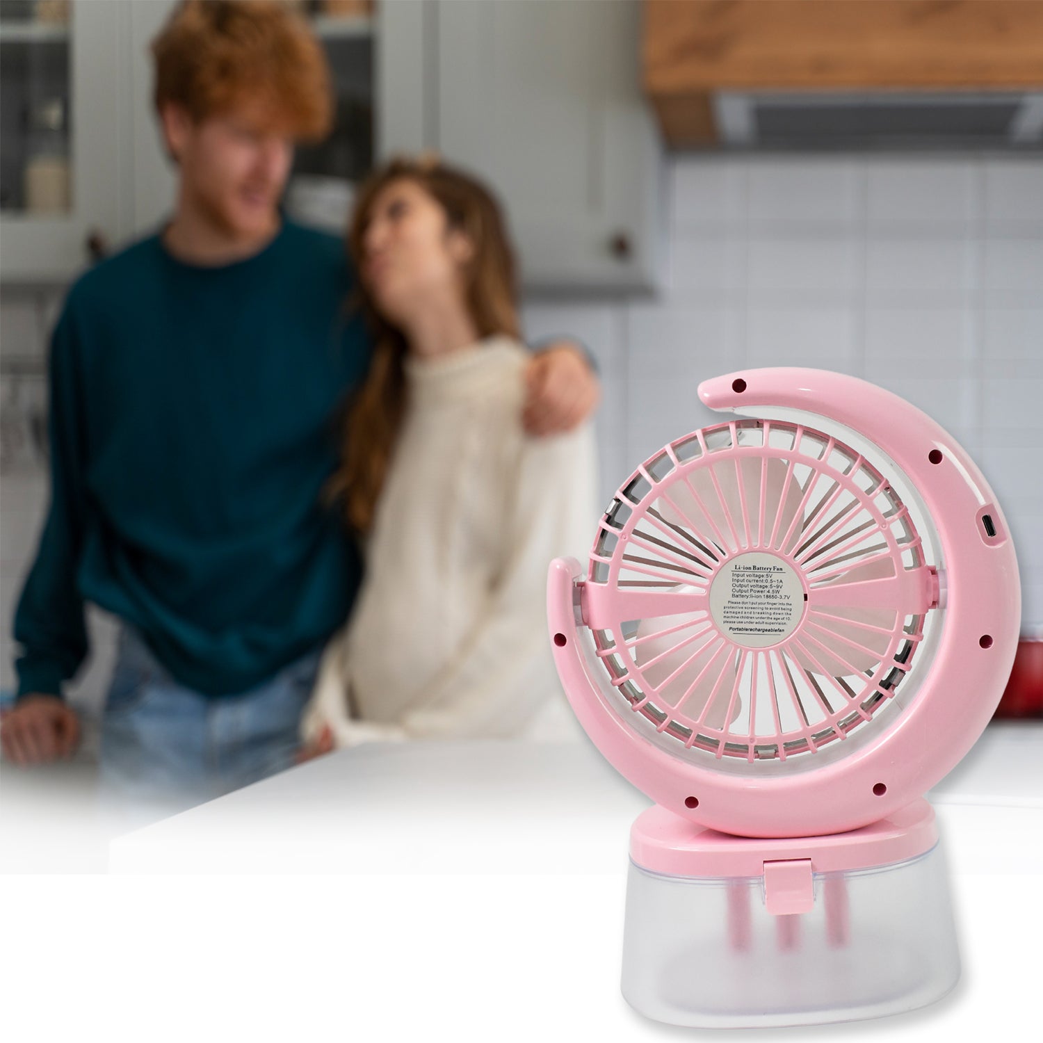 Desktop Fan - Camping Fan LED Light, Humidifying Fan (1 Pc / Plug & Play Fan) - view 6