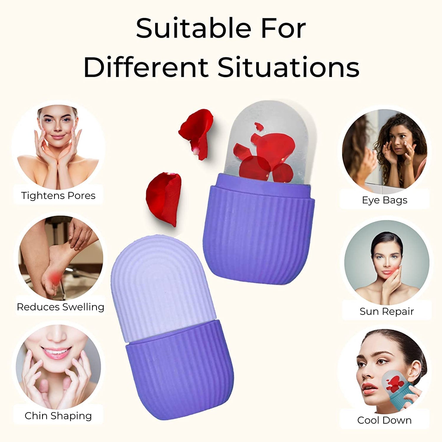 Beauty Ice Roller for Face Massager & Eye Reusable Face Rollers Facial Roller Box - view 7