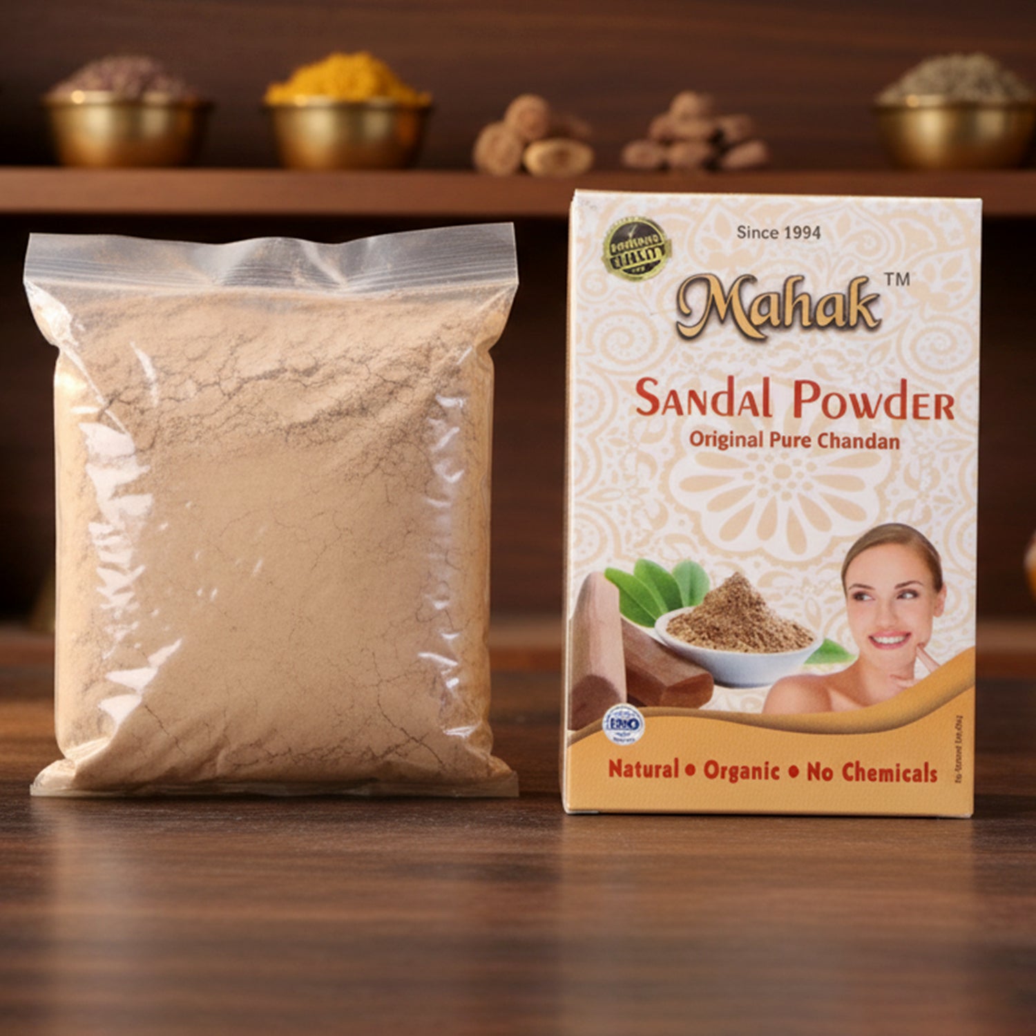 Natural Sandal Powder for Traditional Skincare – 50 gm - view 3