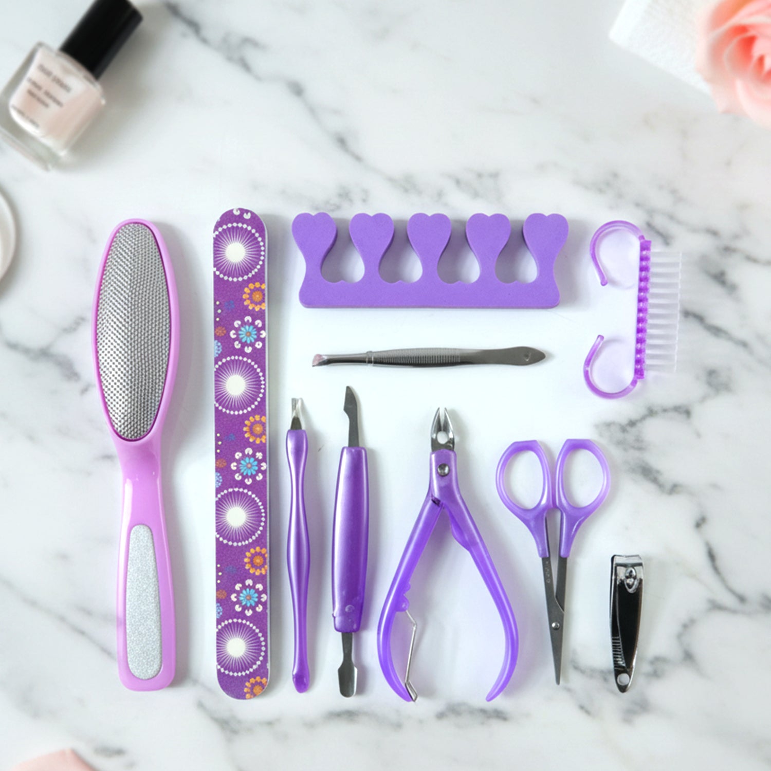 Personal Grooming Manicure & Pedicure Nail Care Tool Set (10 Pc Set) - view 2