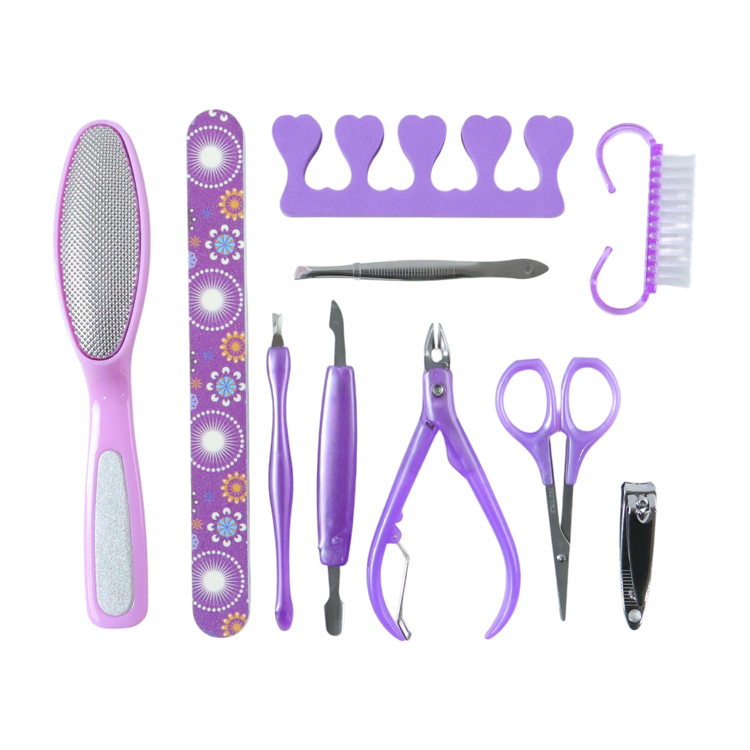 Personal Grooming Manicure & Pedicure Nail Care Tool Set (10 Pc Set) - view 4