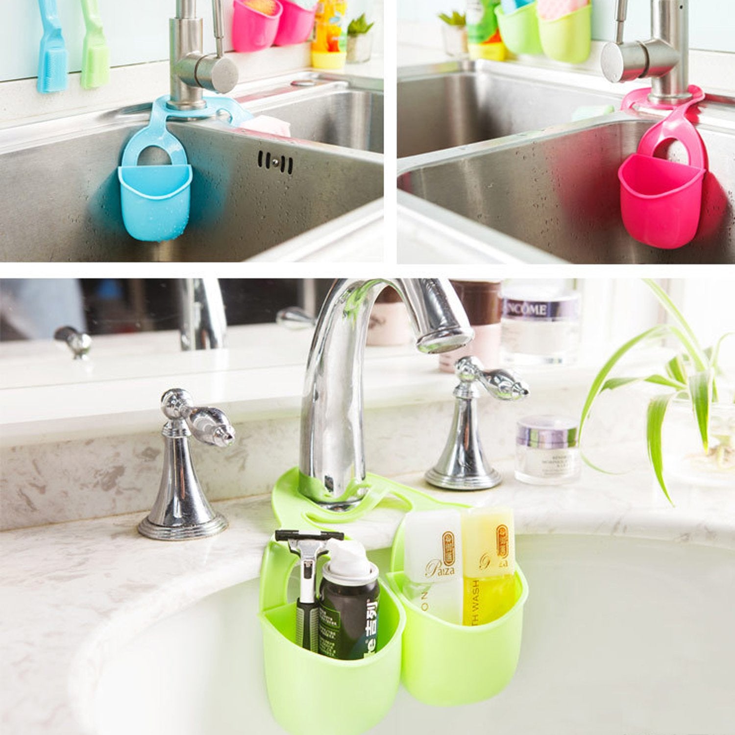 Double Layer Sink Hanging Storage Basket (1 Pc) - view 6