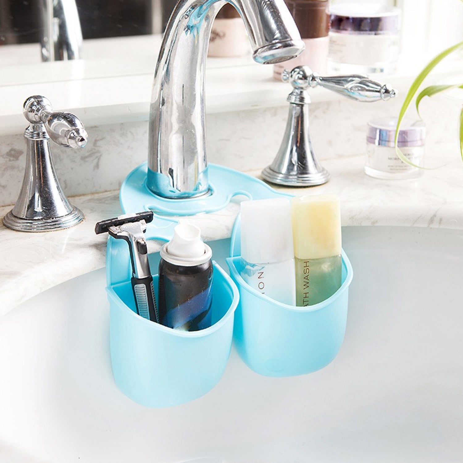 Double Layer Sink Hanging Storage Basket (1 Pc) - view 7