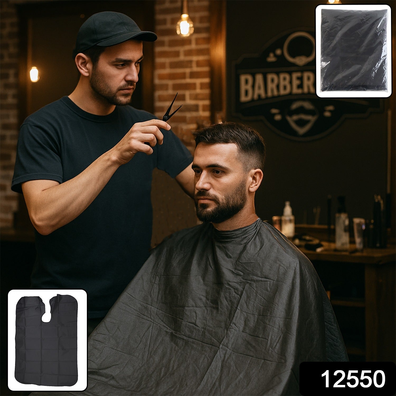 Professional Hair Cutting Cape for Salon & Home Use (1 Pc) - view 2