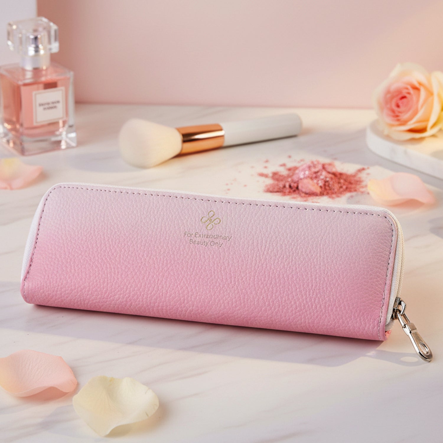 Premium Makeup Brush Storage Pouch with Zip Closure (1 Pc) - view 6