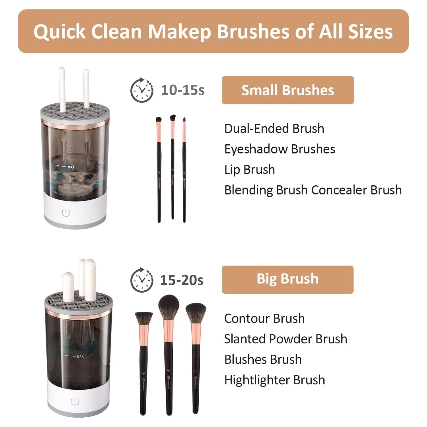 Automatic Makeup Brush Cleaner Fast Electric Brush Cleaner (1 Pc) - view 6