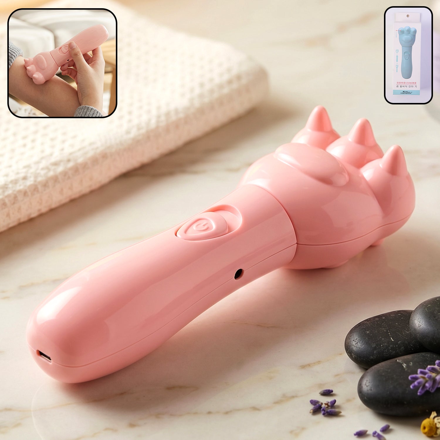 Cute Bear Shape Electric Hand Massager for Relaxation Itching Relief - view 3