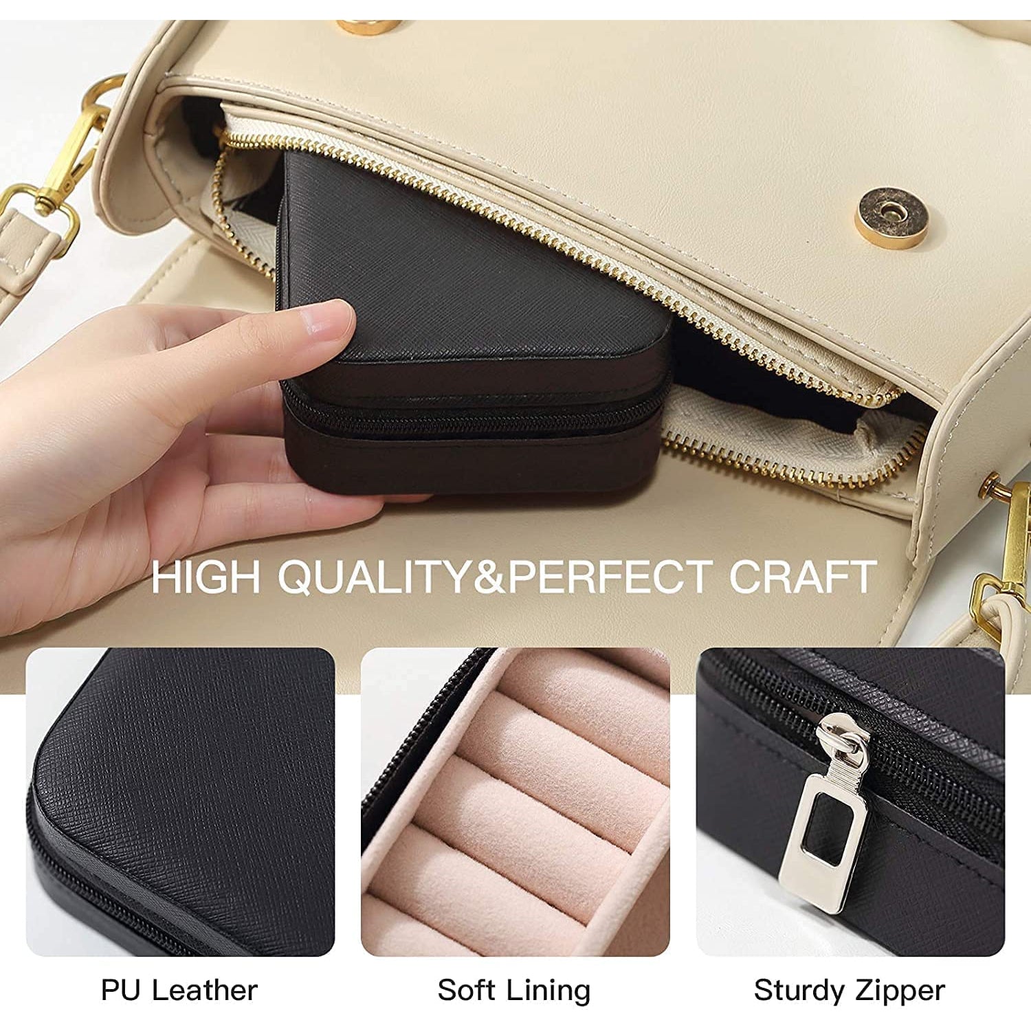 Mini PU Leather jewellery Box for Travel & Storage (1 Pc) - view 3