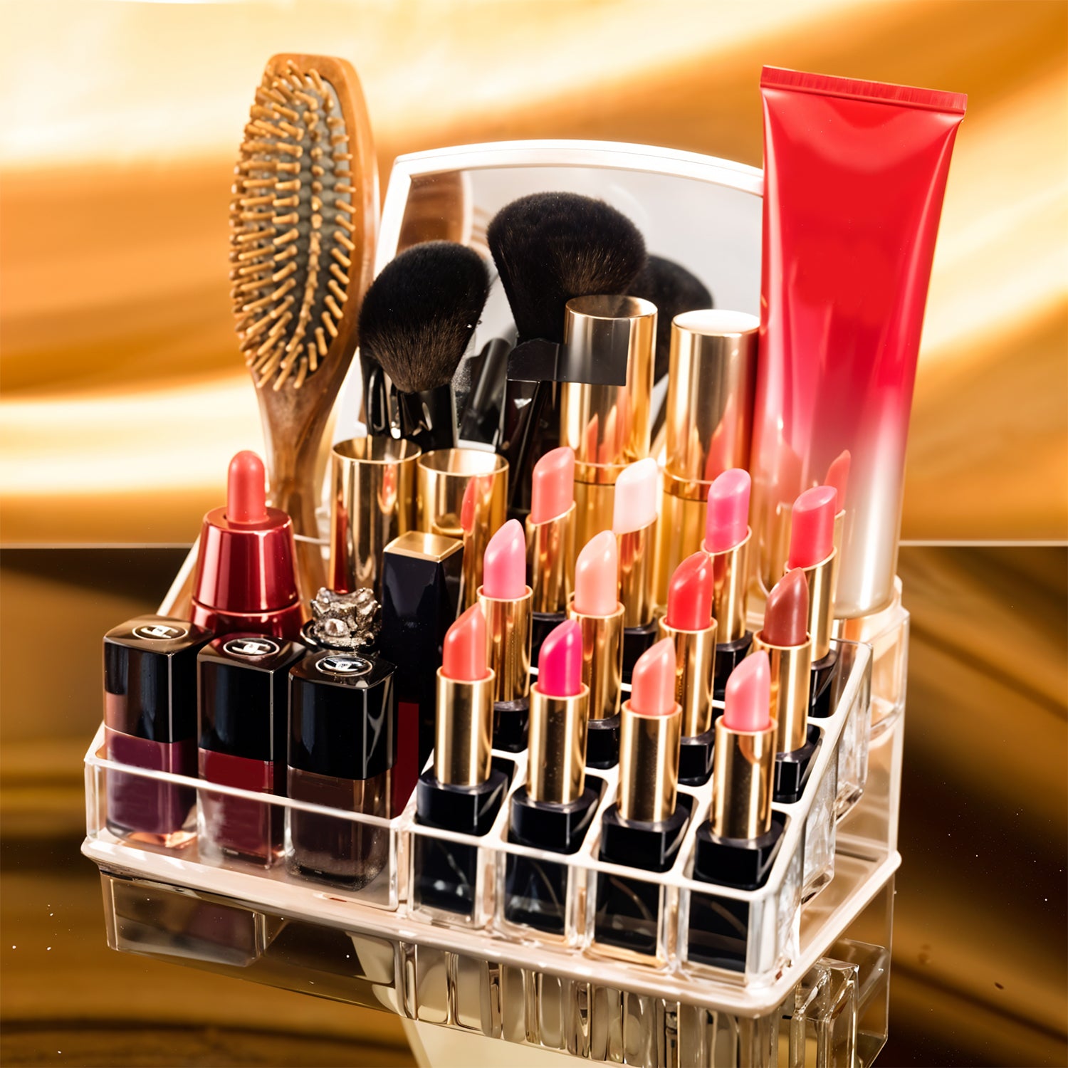 16 Compartment Cosmetic Makeup Jewellery Lipstick Storage Organiser Box - view 5
