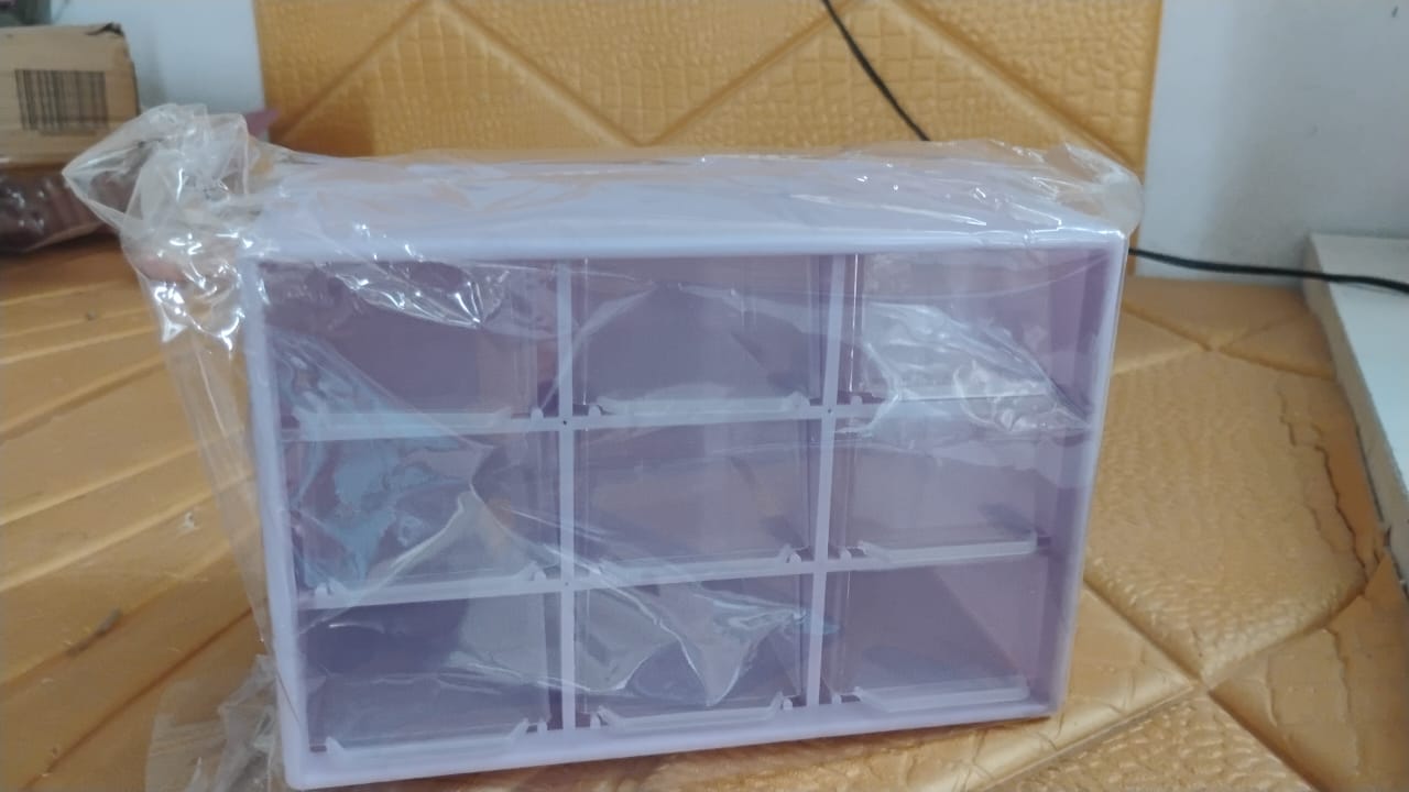 Plastic Compact Drawer Organizer for Jewellery (9 Compartment) - view 6