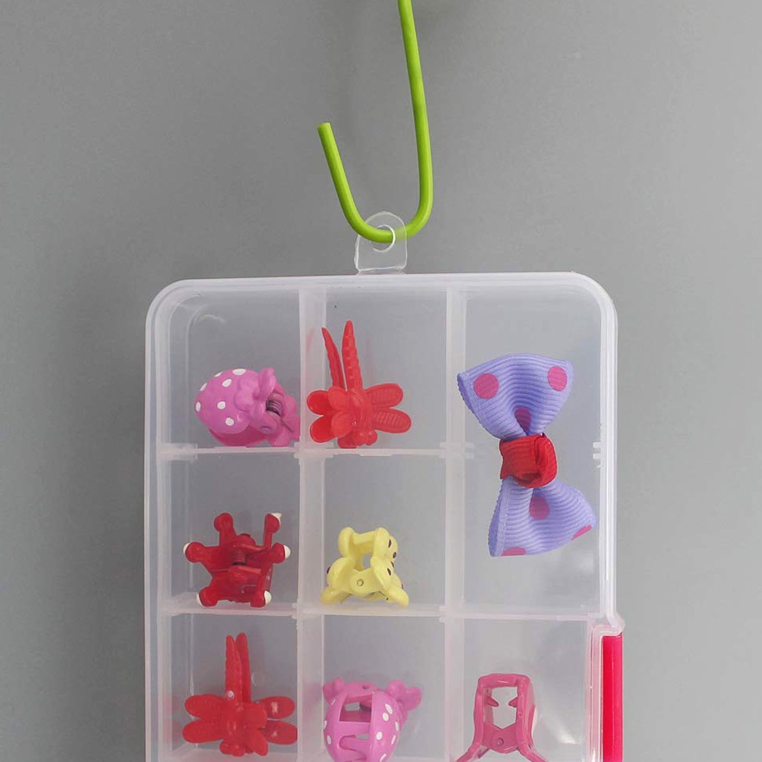15-Grid Clear Plastic Jewelry Organizer Box with Dividers (1 Pc) - view 4
