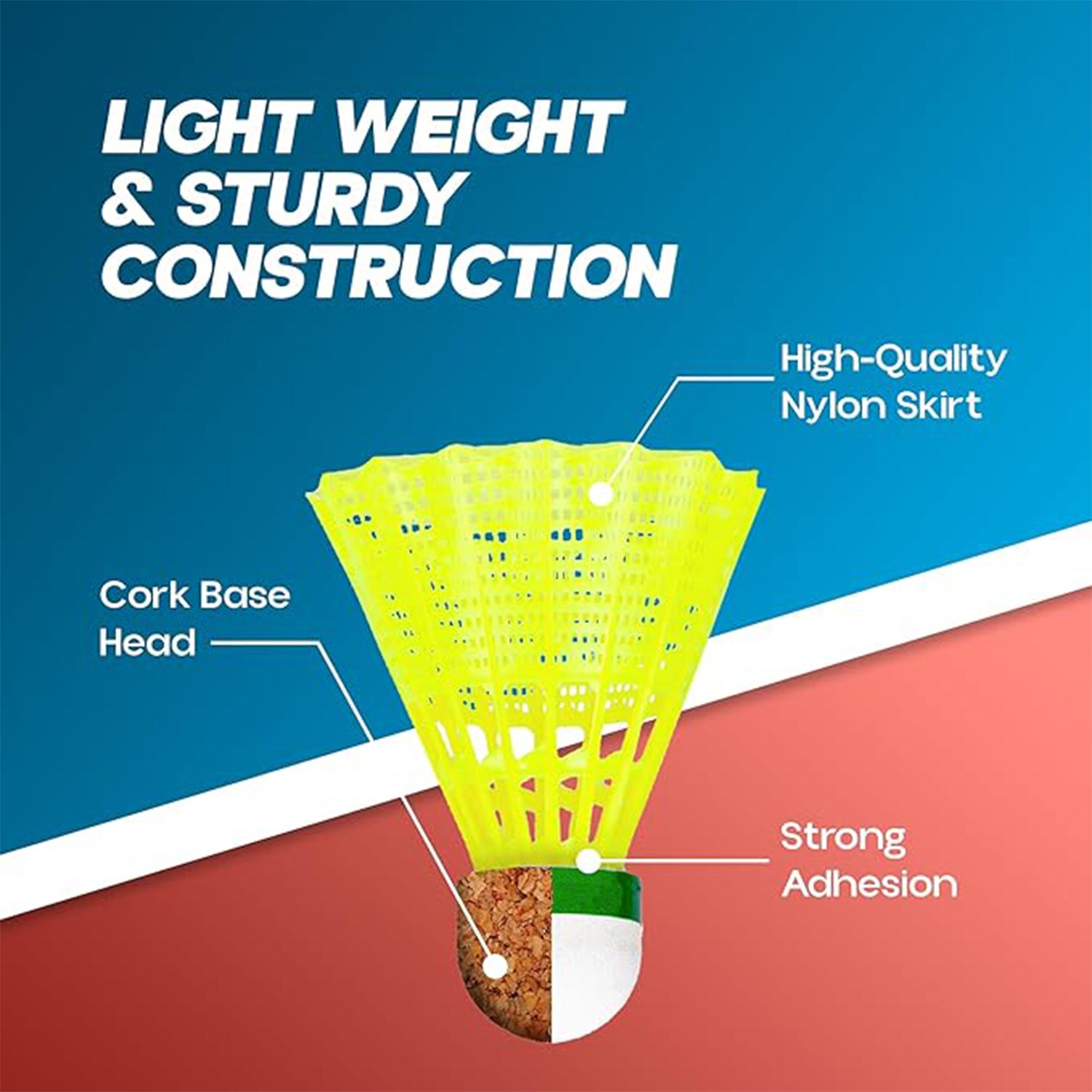 Konex Durable Plastic Shuttlecock (6 Pcs Set) - view 5