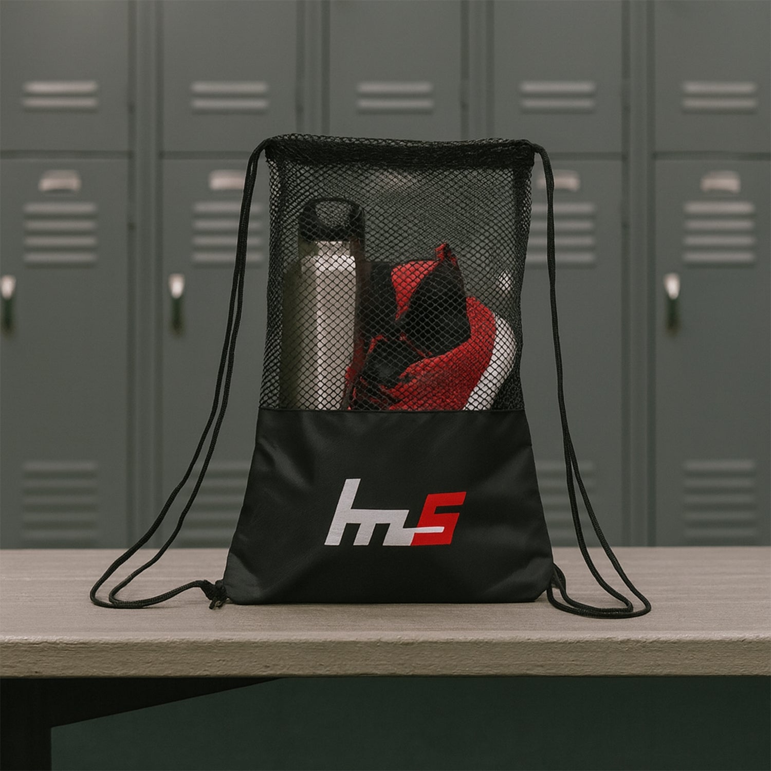 Mesh Drawstring Gym Sack – Breathable Sports Backpack (1 Pc) - view 6