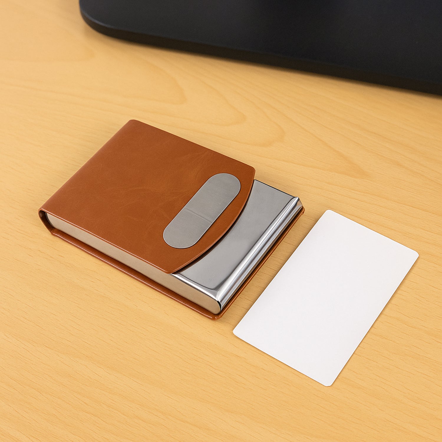 Premium Leather Finish Visiting Card Holder (1 Pc) - view 5