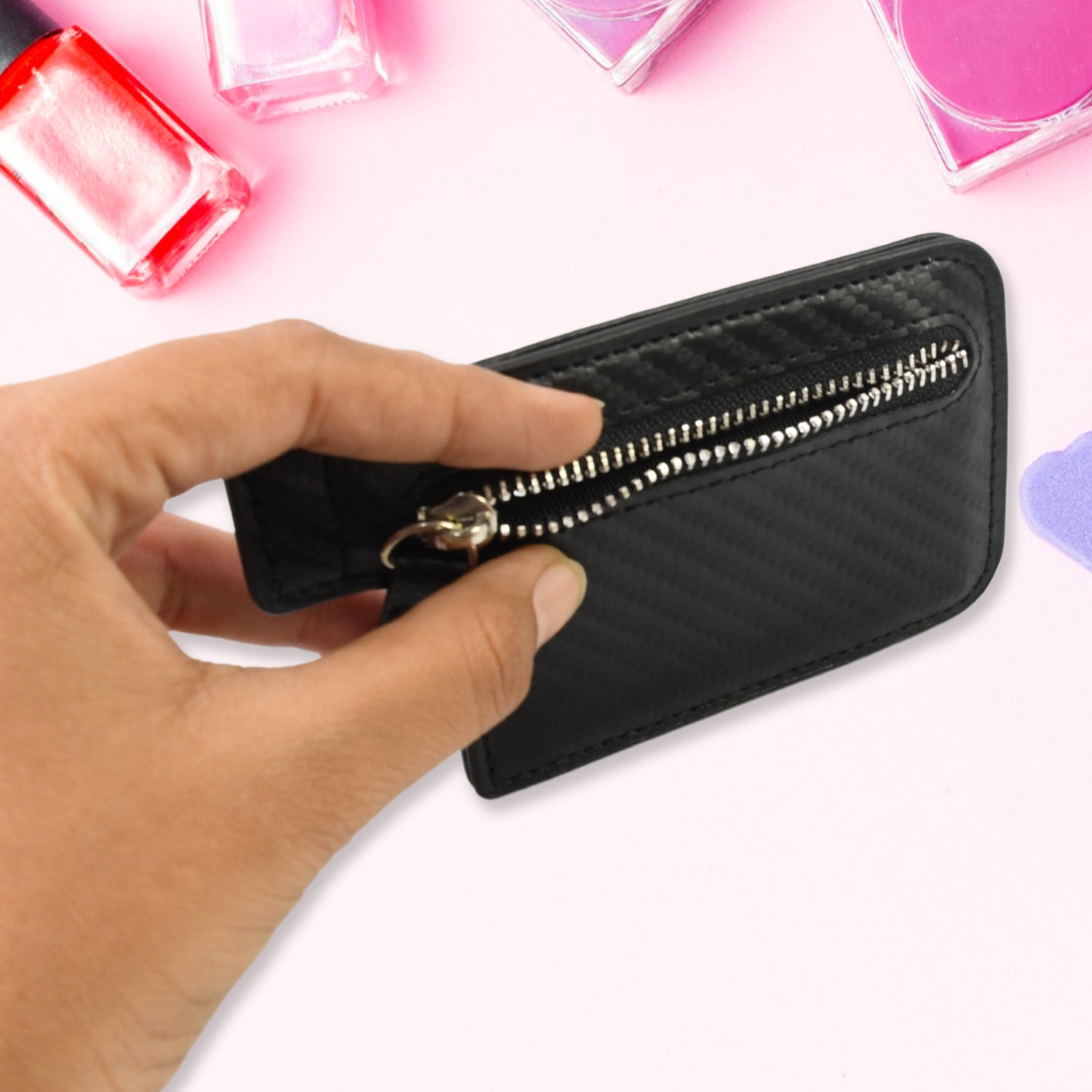 Black Adhesive Card phone Holder, Card Wallet Phone Attachment (1 Pc) - view 4