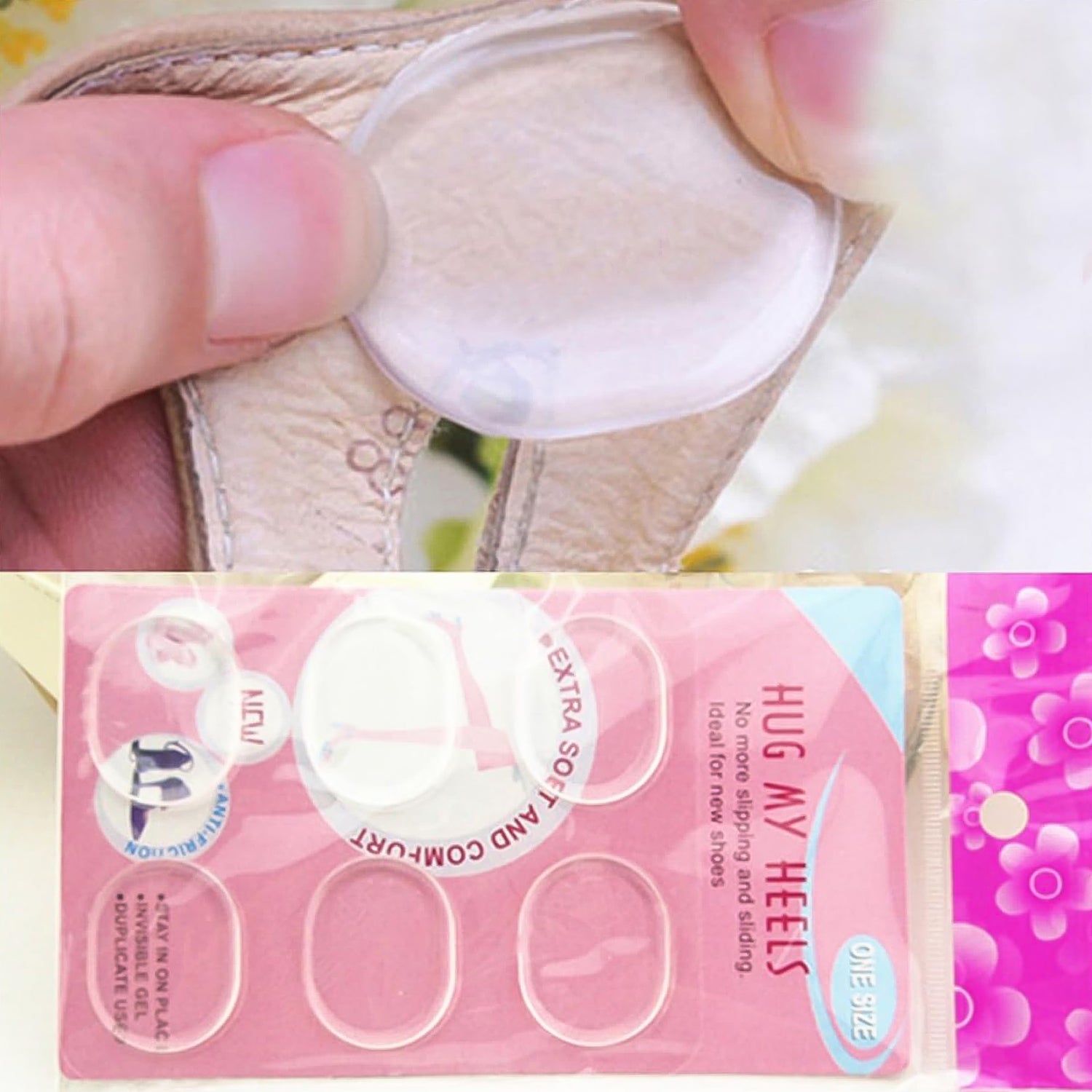 Silicone Shoe Insoles Pads, Mat Silicone Heel Pads (6 Pcs Set) - view 6
