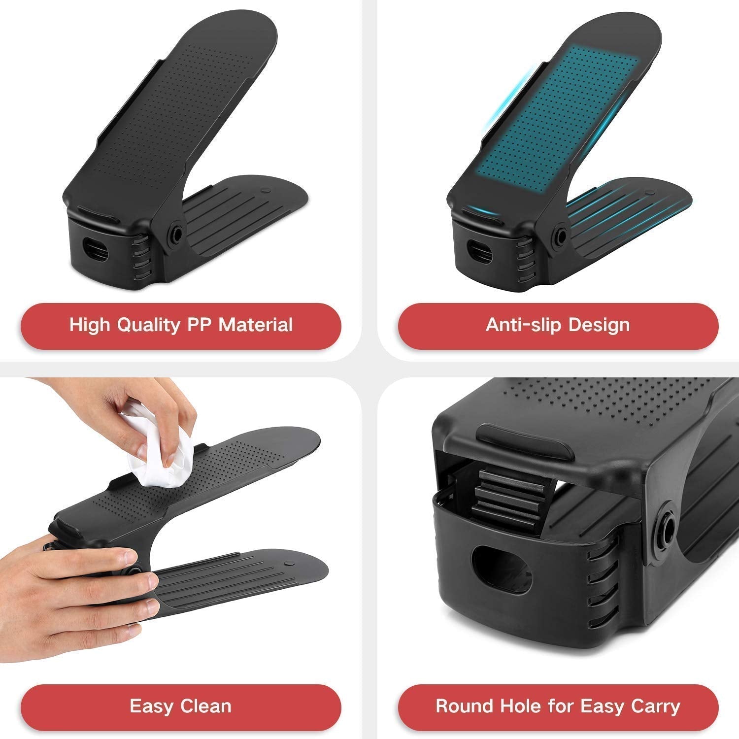ADJUSTABLE FOLDING SHOE SLOTS ORGANIZER. - view 4