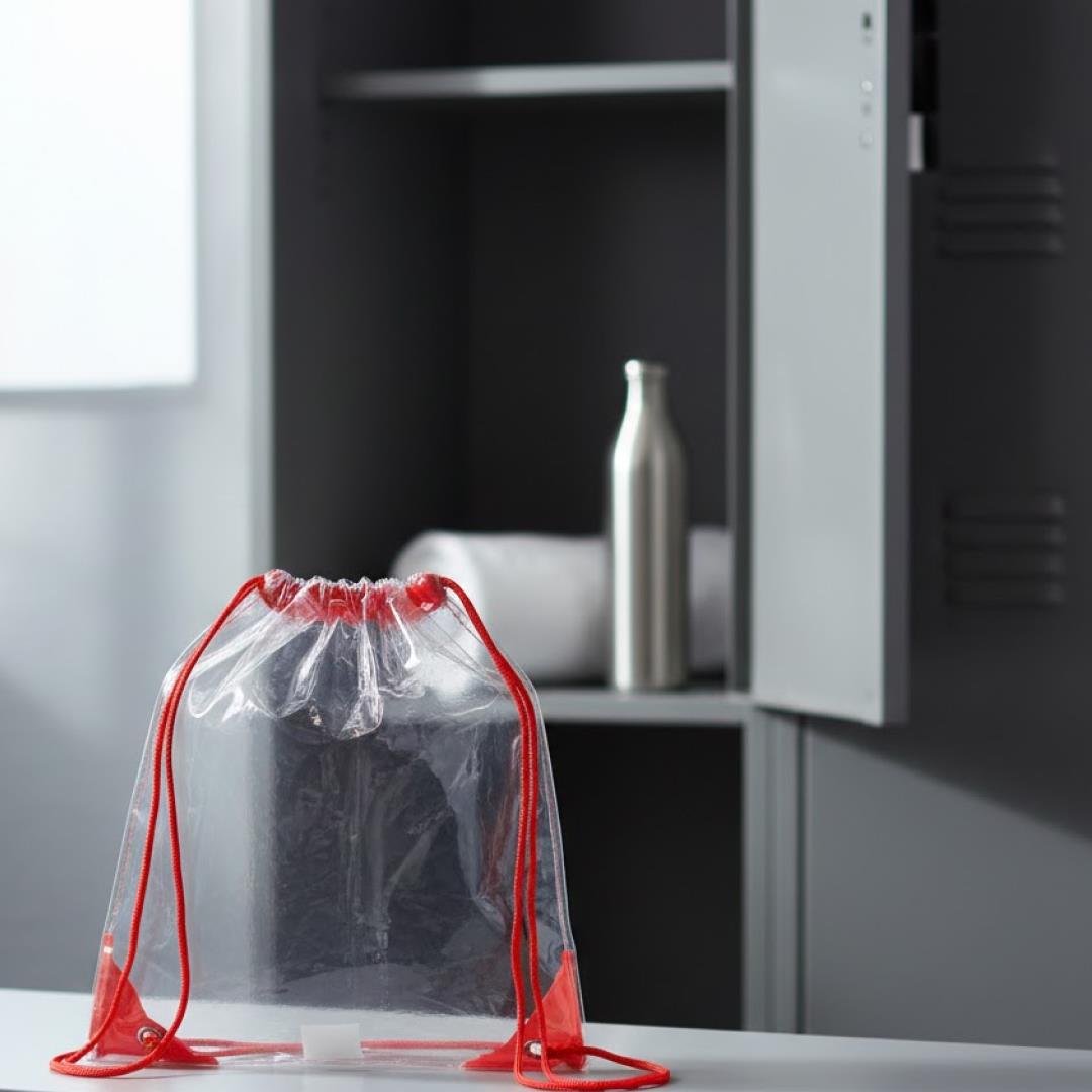 Transparent Waterproof Plastic Stadium Bag – Gym, Travel & Sports - view 3
