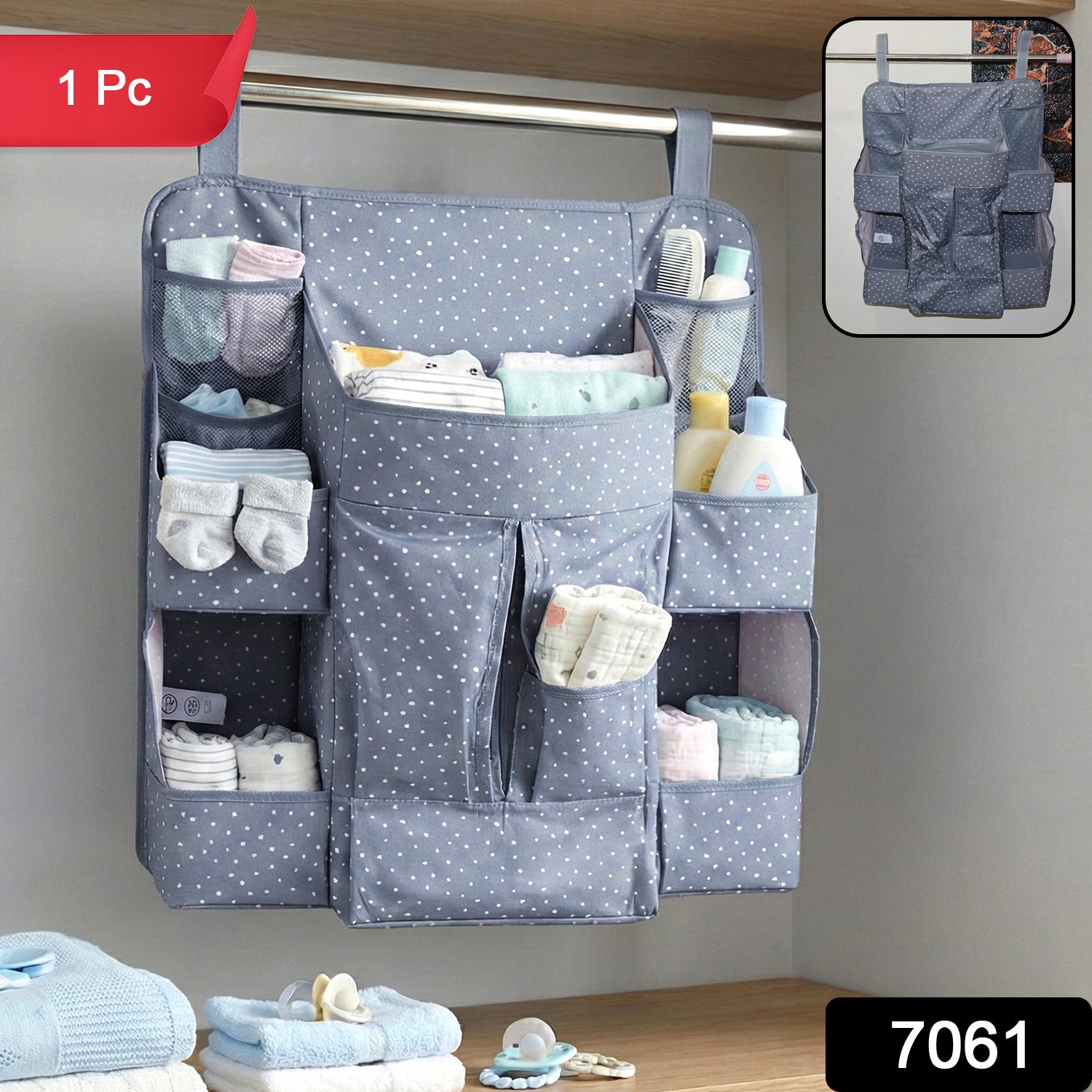 Multi-Pocket Hanging Baby Care Organizer (1 Pc) - view 7