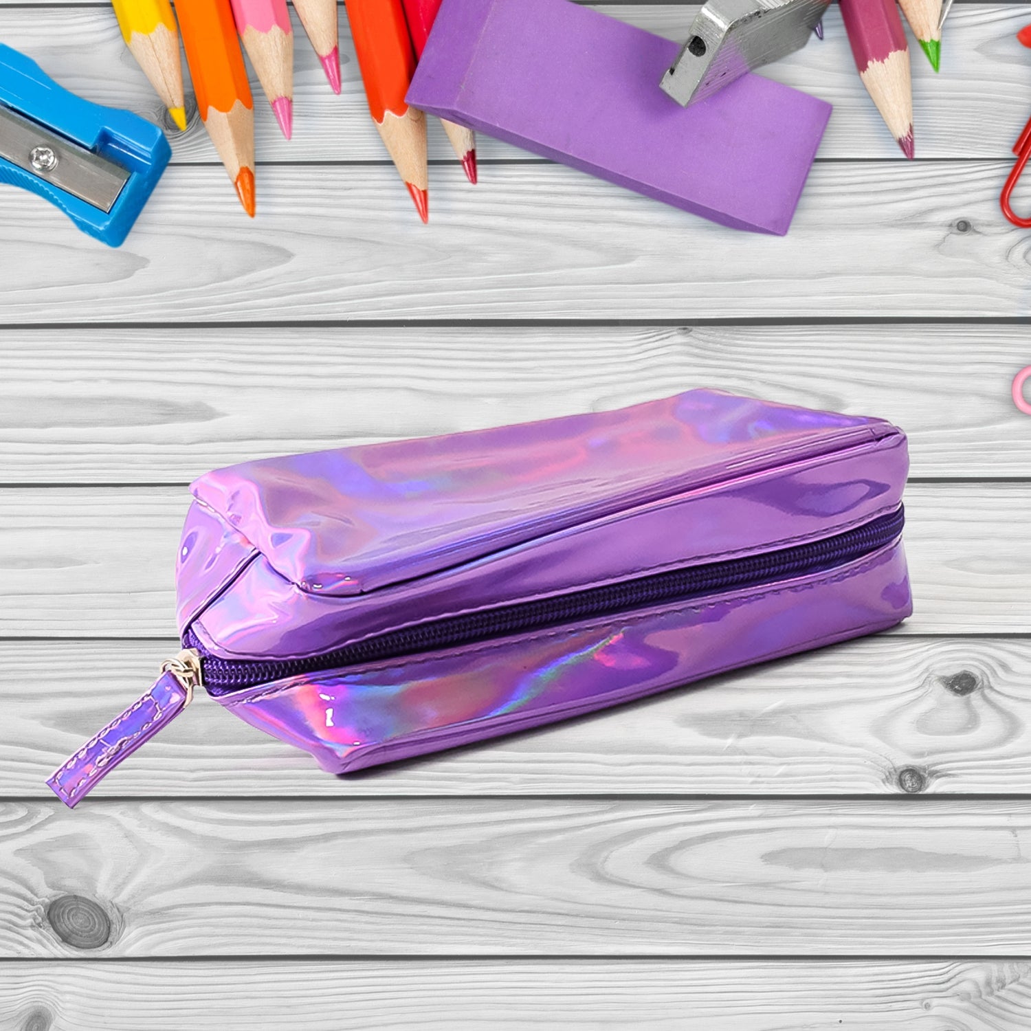 Holographic Shiny Waterproof Travel Cosmetic Pouch (1 Pc) - view 4