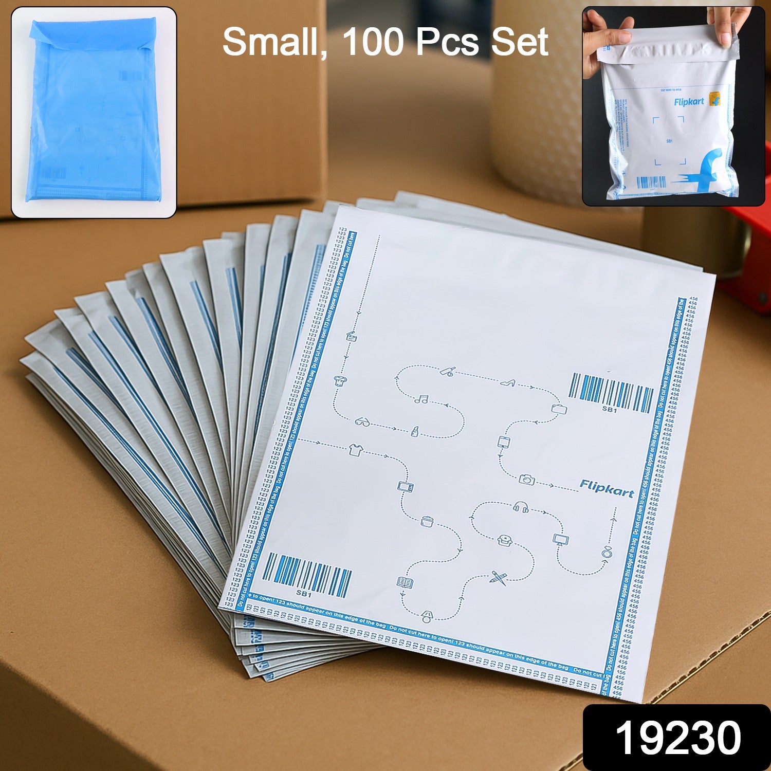 Flipkart Branded Security Courier Bags Small Size, 100 Pcs Set - view 2
