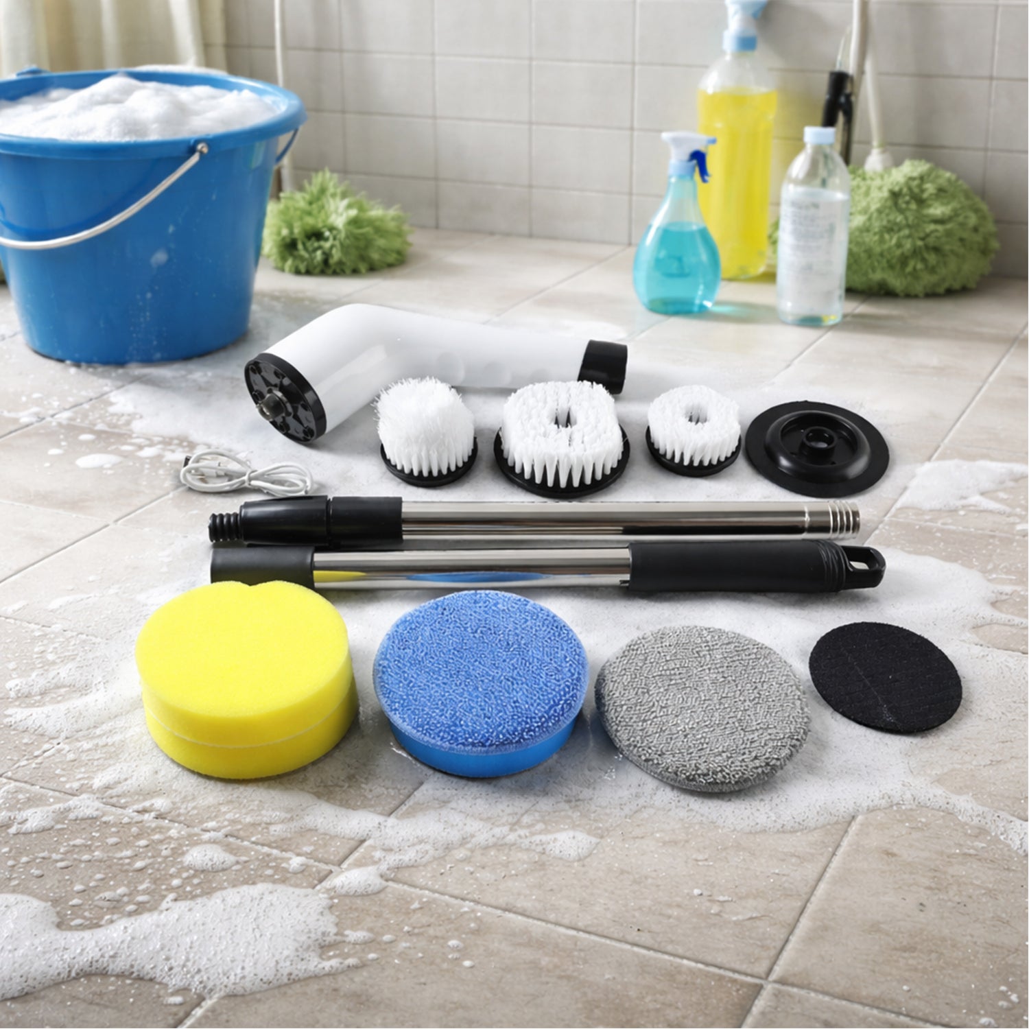 9-in-1 Electric Spin Scrubber - (1 Set) - view 6
