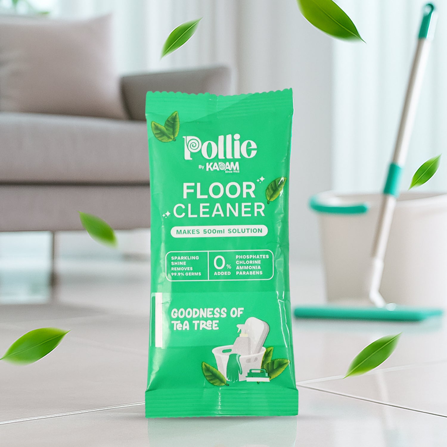 Pollic Kadam Concentrated Floor Cleaner Sachet – Tea Tree Fragrance (50 Gm)