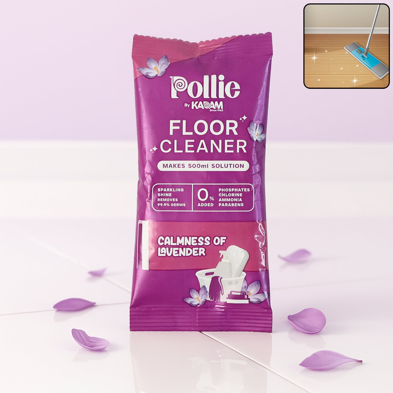 Pollic Kadam Concentrated Floor Cleaner Sachet – Lavender Fragrance (50 Gm)