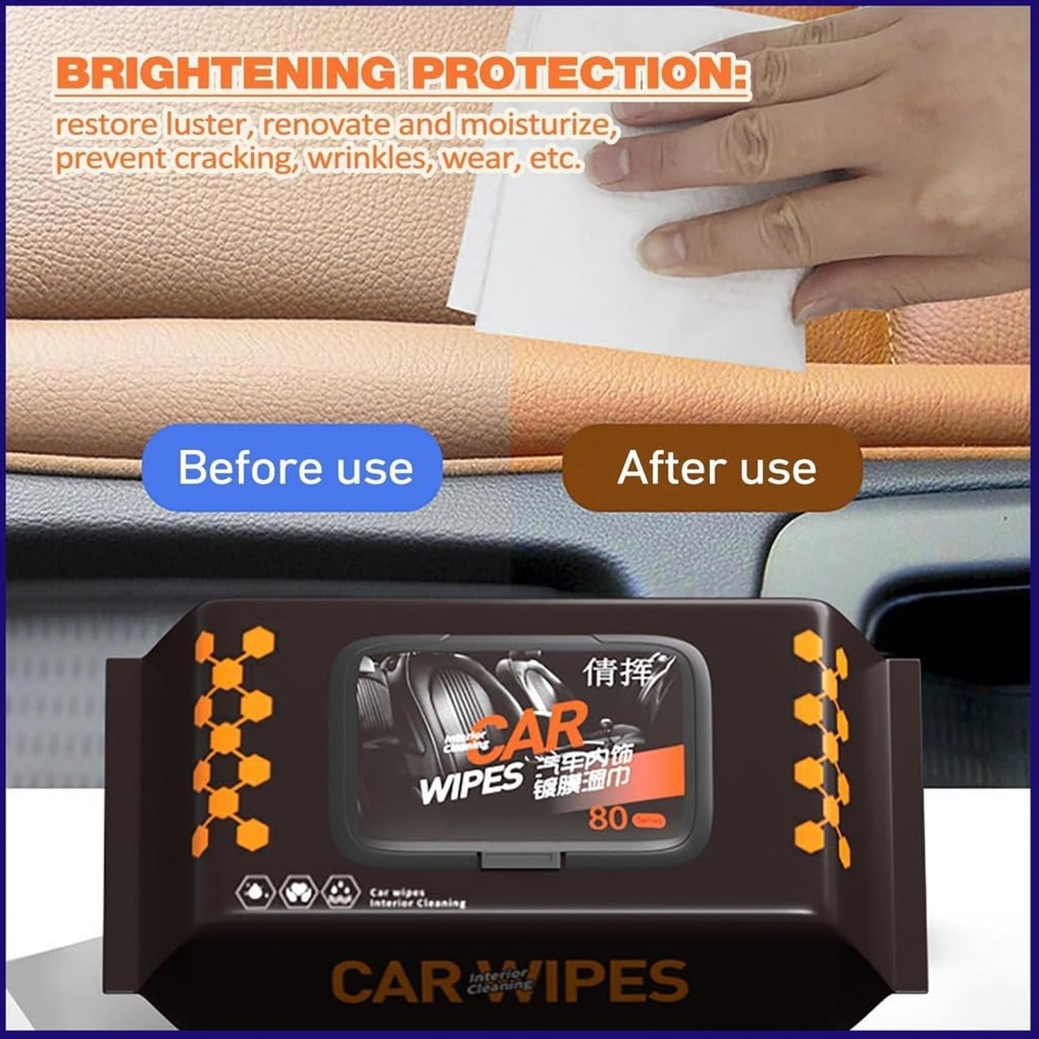 Car Dashboard Scratch Remover Tissue (80 Pcs Set) - view 4