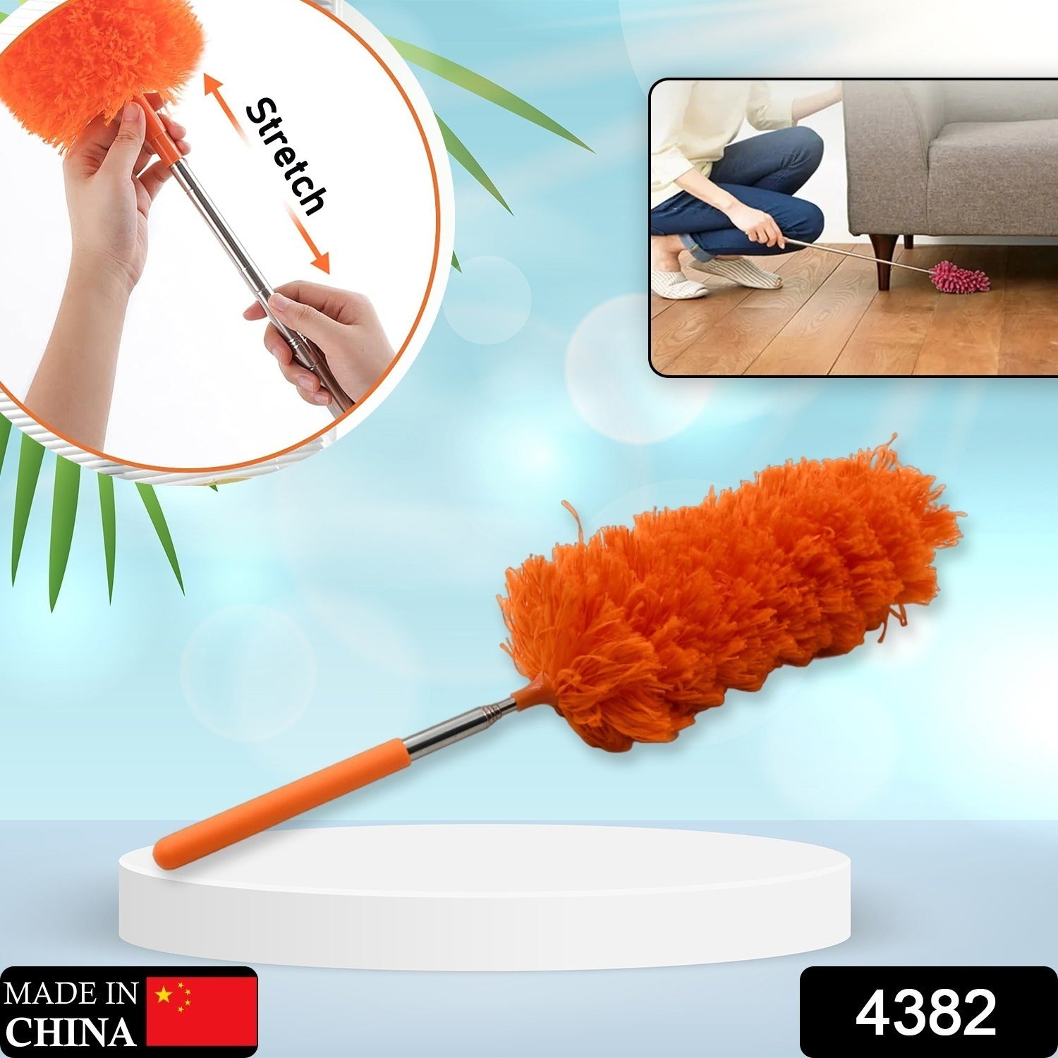 Adjustable Extendable Microfiber Duster – Washable Cleaning Tool - view 2