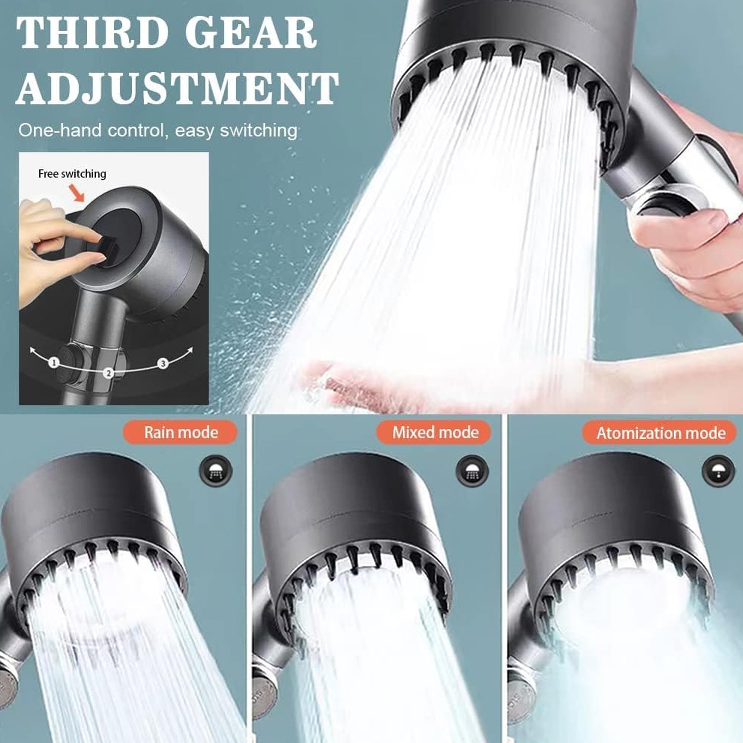 Shower Filter Shower Head, Adjustment Shower Head (3 Modes / 1 Pc) - view 3