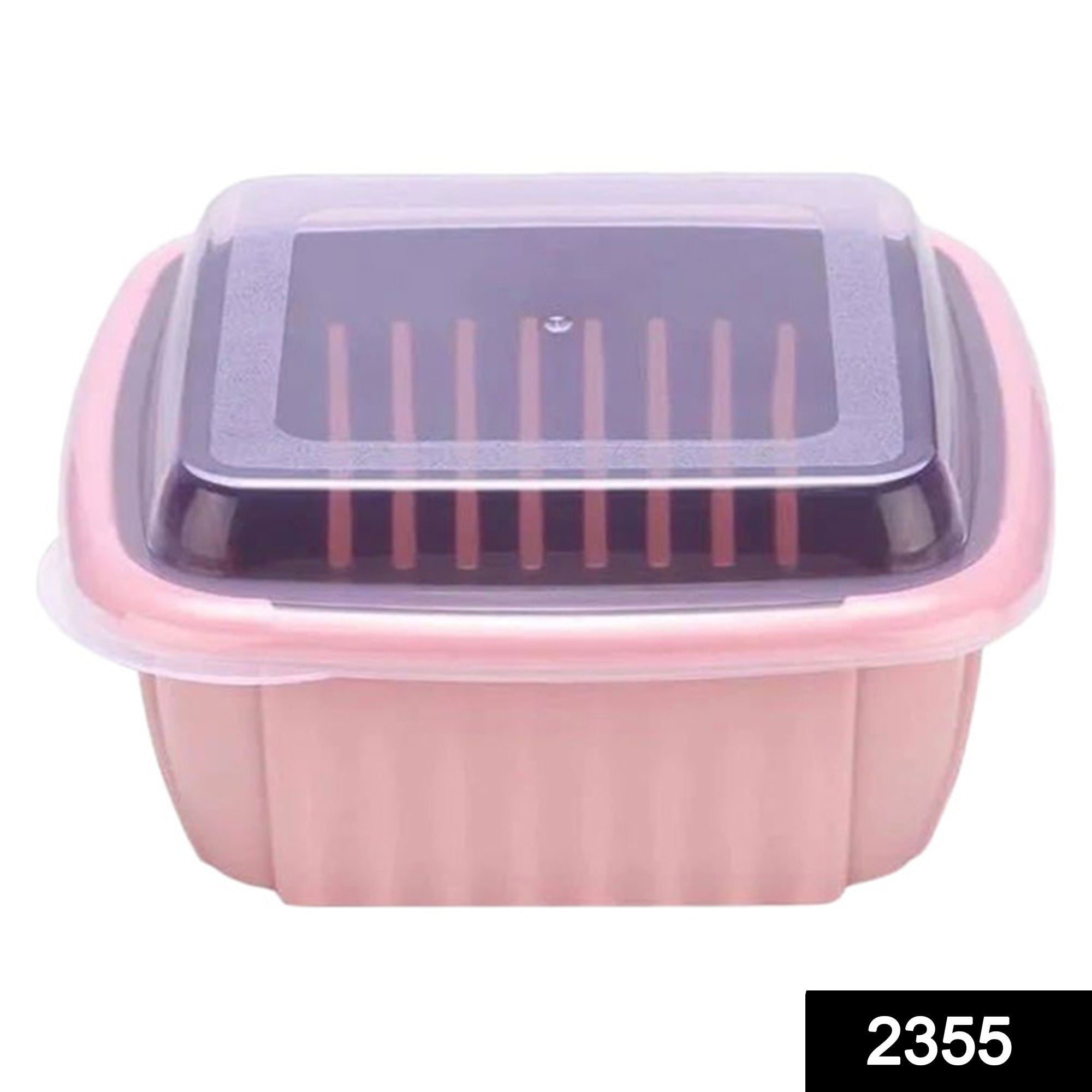 Double Layer Food Drainer Washing Basket with Collapsible Strainers Colander - view 2